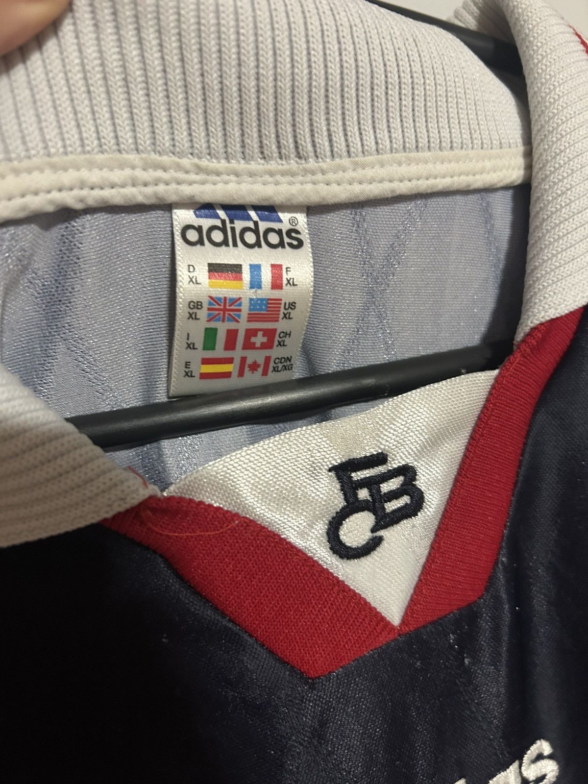 Adidas bayern zaragoza 1999 basler match football soccer Jersey Size US XL / EU 56 / 4 - 7 Thumbnail