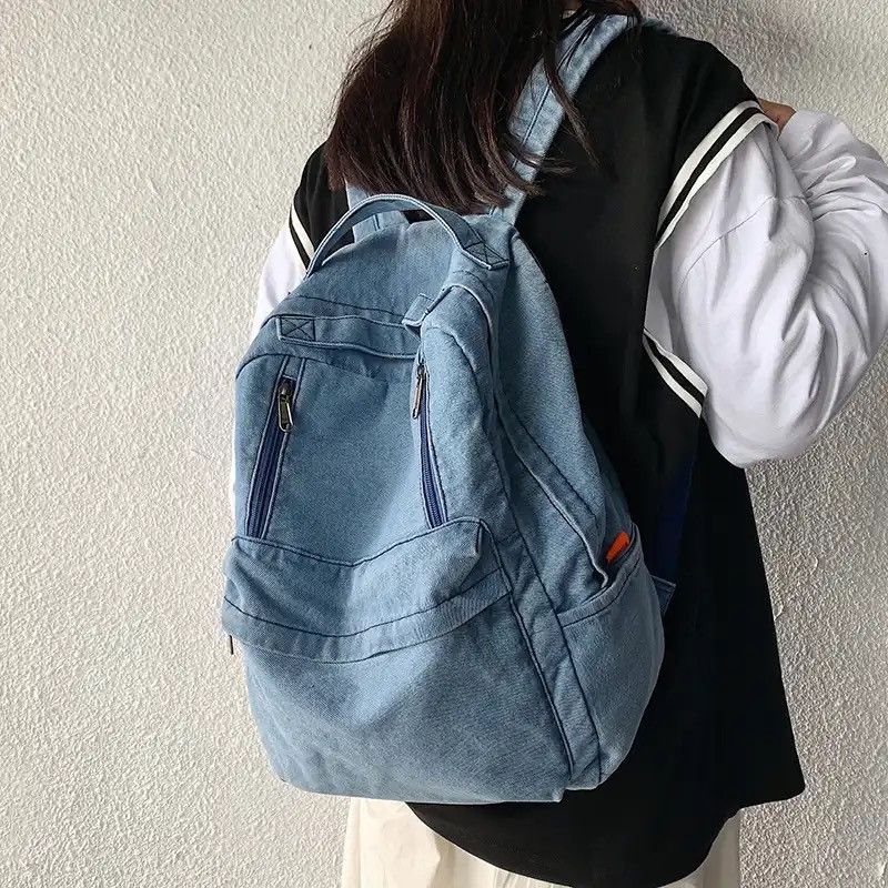 Japanese Brand Denim Blue Backpack Size ONE SIZE - 2 Thumbnail