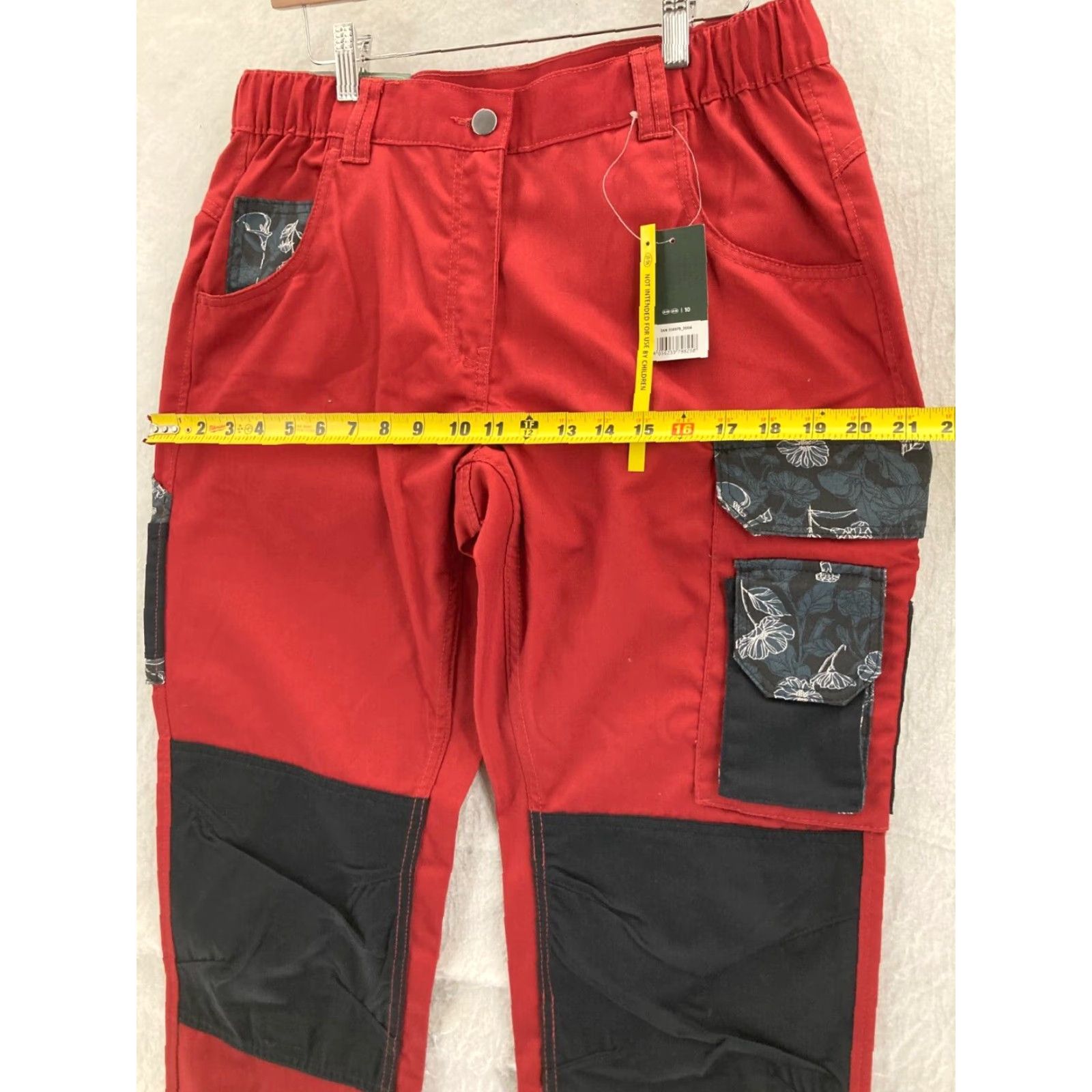 Vintage PARKSIDE PERFORMANCE Work Pants Womens 10 Red Utility Hiking Casual Classic Fit Size 32" / US 10 / IT 46 - 3 Thumbnail