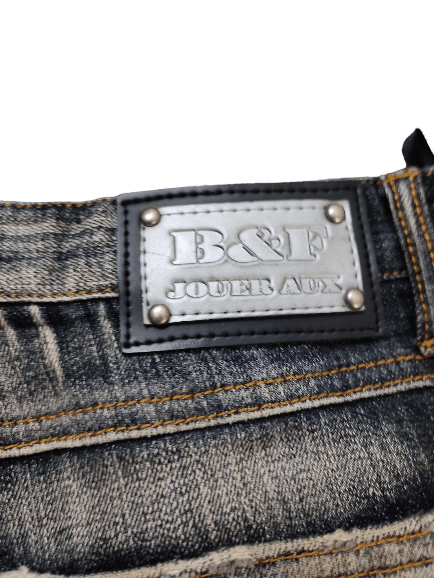If Six Was Nine × Le Grande Bleu (L.G.B.) × Tornado Mart Flare Jeans Jouer Aur Faded Wash Denim Bootcut Y2k Size US 32 / EU 48 - 20 Thumbnail