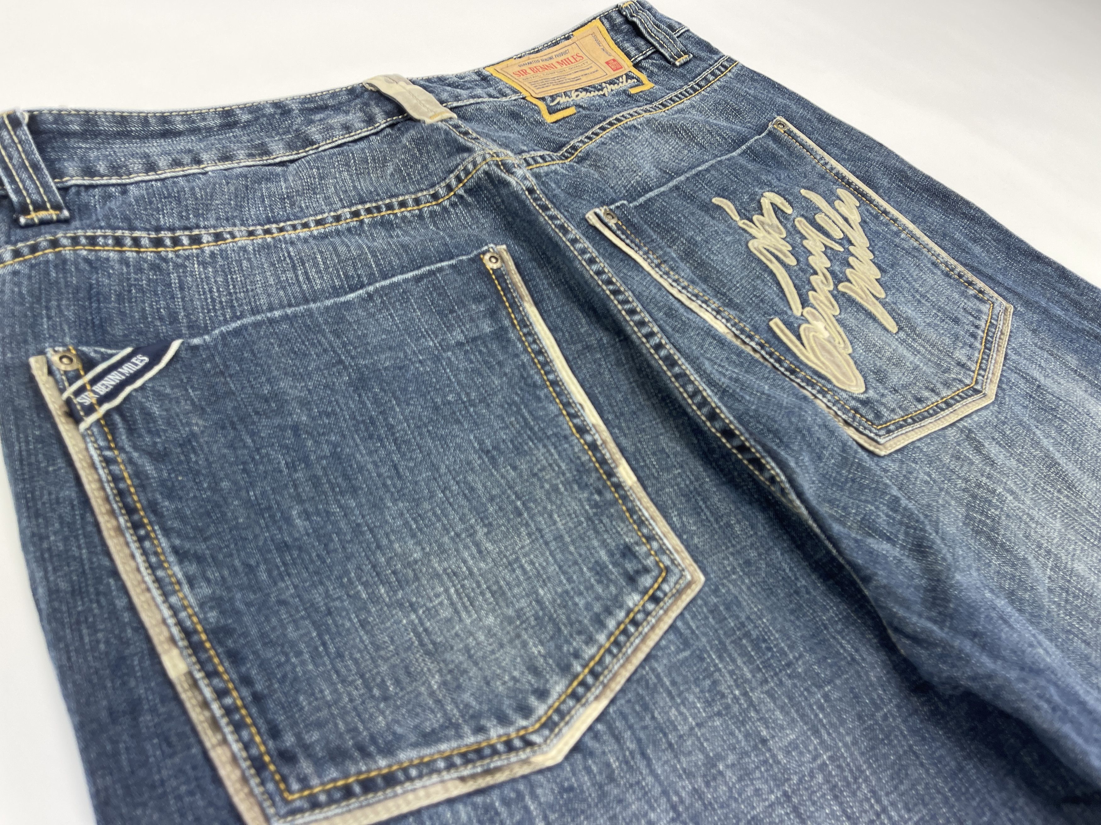 Other Sir Benni Miles jeans shorts, vintage baggy jeans 90s 36 Size US 36 / EU 52 - 4 Thumbnail