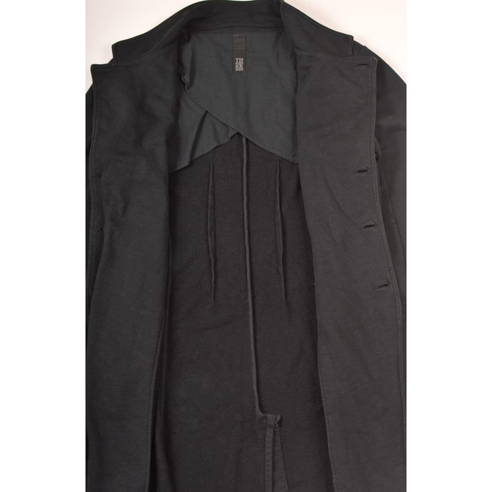 Vintage Thom Krom M SJ 71 Long Blazer Designer Cotton Coat Cardigan, Size M-L, Black, Cotton, Coat, Men Size US L / EU 52-54 / 3 - 4 Thumbnail
