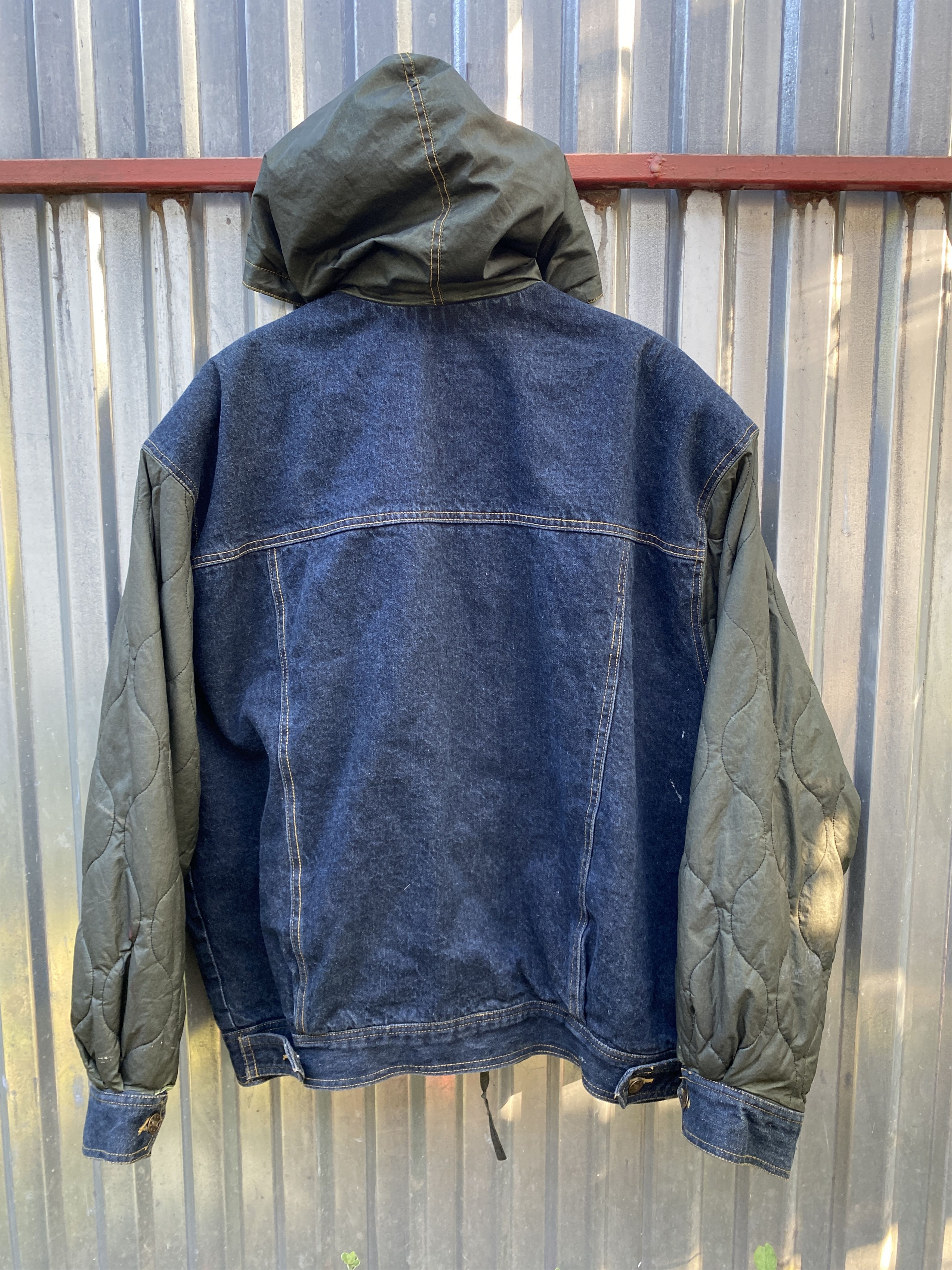 Japanese Brand × Rap Tees RARE🔥VINTAGE PELLE PELLE STYLE DENIM/PUFFER JACKET RAP 90S Size US L / EU 52-54 / 3 - 8 Thumbnail