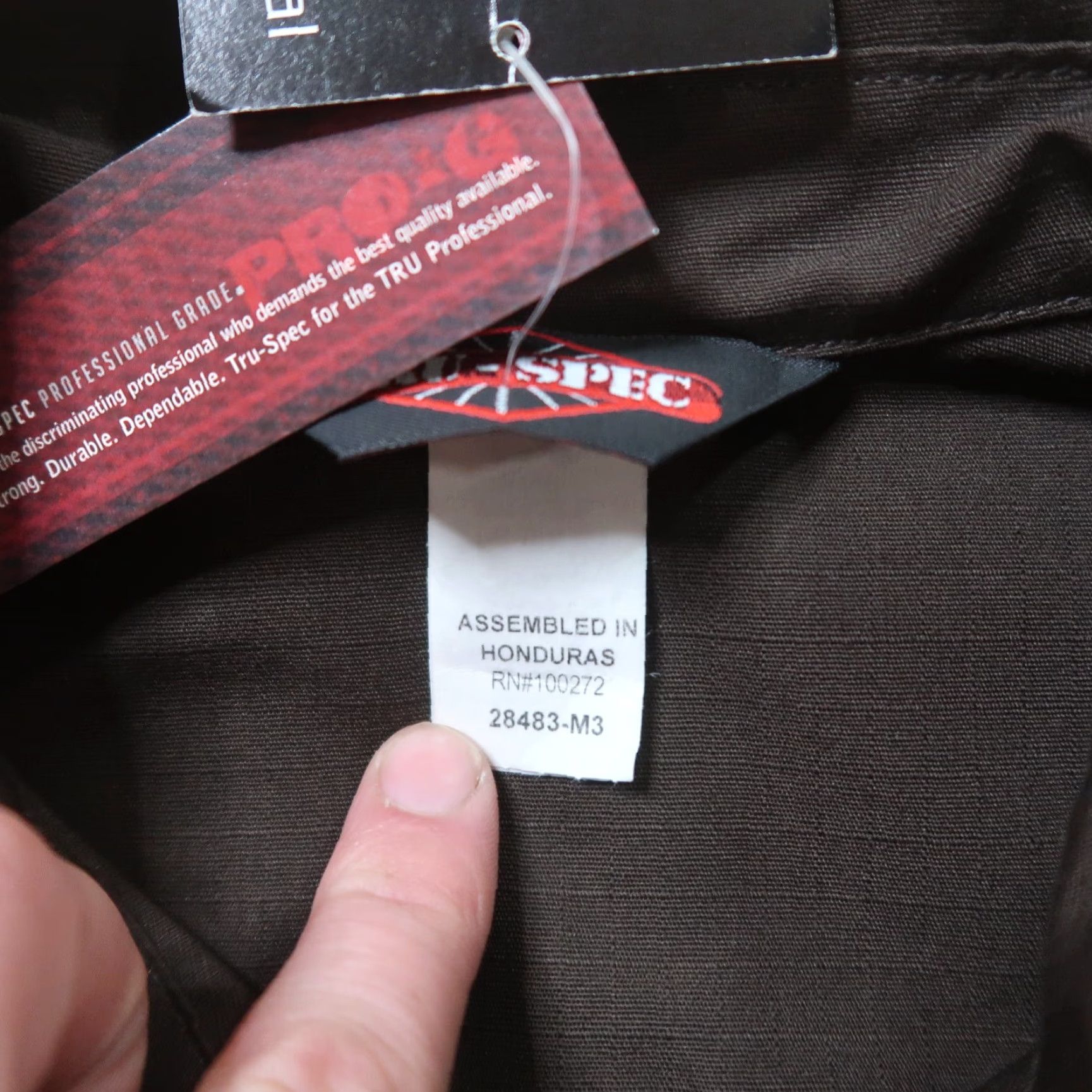 Vintage TRU-SPEC Dress Shirt Short Sleeve Brown Men's Medium New 1016003 Button-Up Breathable Lightweight Pockets Casual Business Workwear Regular Size 40R - 4 Thumbnail