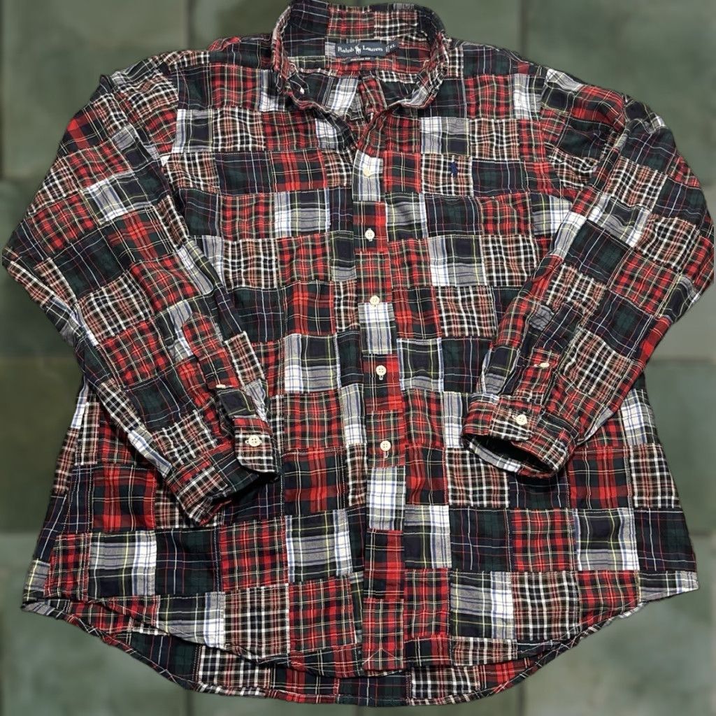 Polo Ralph Lauren Polo Ralph Lauren Shirt Men's XL Multicolor Plaid Button-Up Long Sleeve Madras Patchwork Mens Size US XL / EU 56 / 4 - 1 Thumbnail
