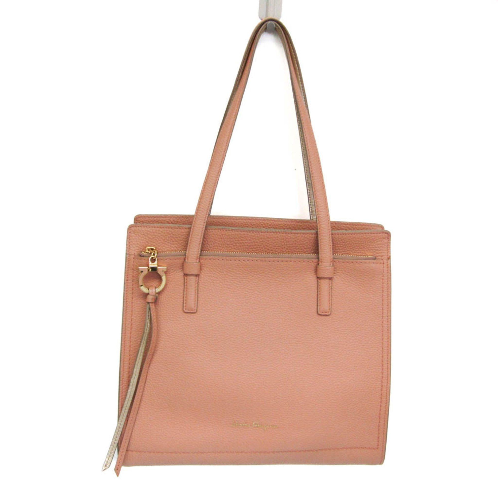 Salvatore Ferragamo Salvatore Ferragamo Amy GG-21F216 Women's Leather Tote Bag Coral Pink,Gold Size ONE SIZE - 1 Thumbnail