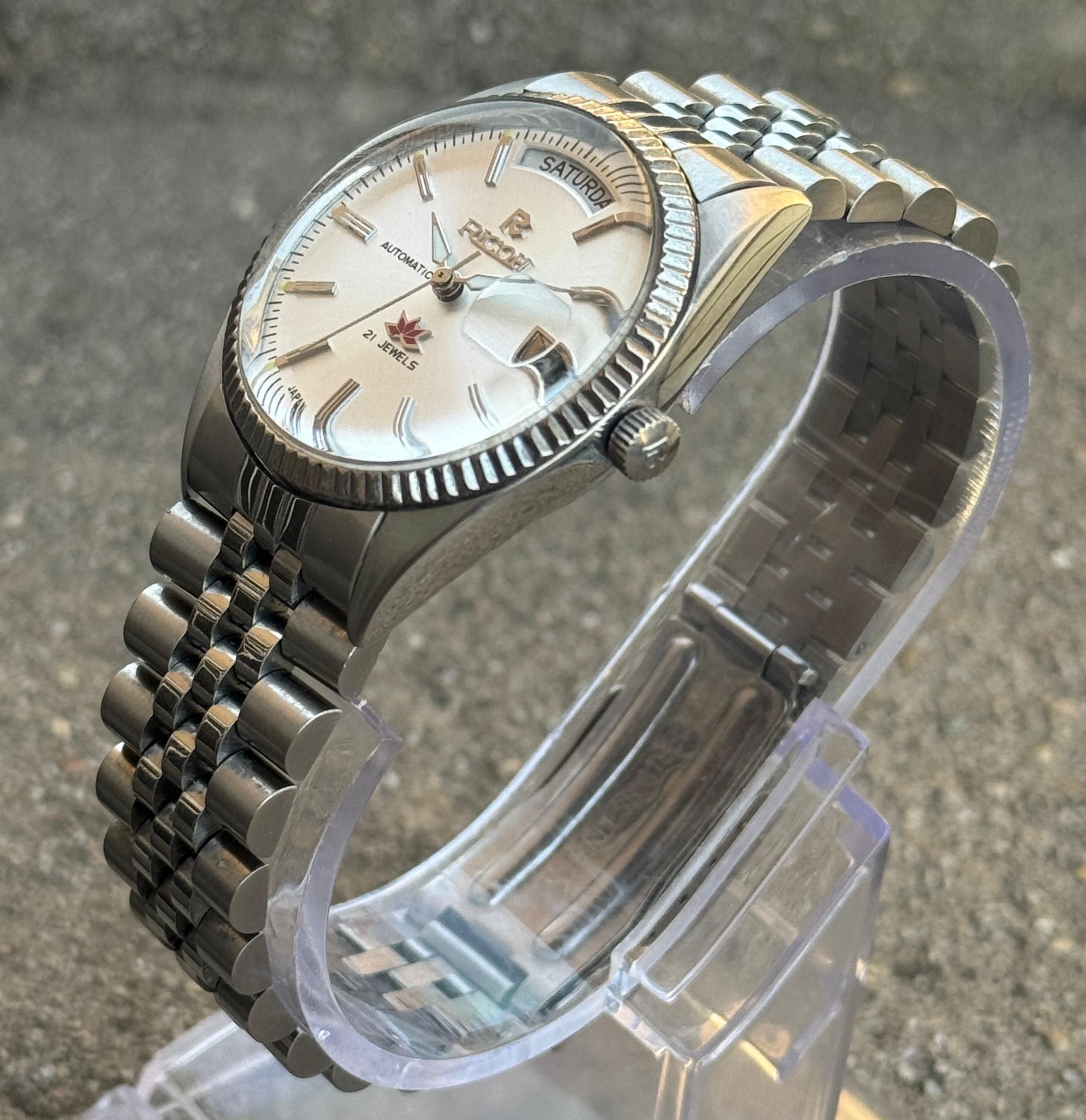 Other Vintage Ricoh President Automatic Silver Dial Size 36 - 8 Thumbnail