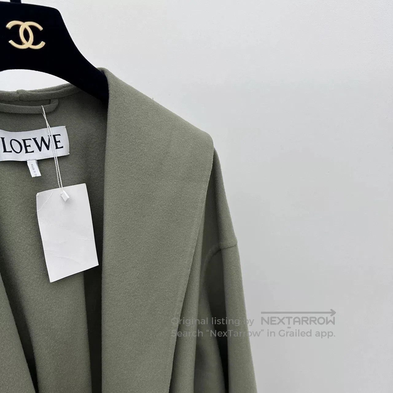 Loewe loewe green hooded coat with belt. Size US S / EU 44-46 / 1 - 3 Thumbnail