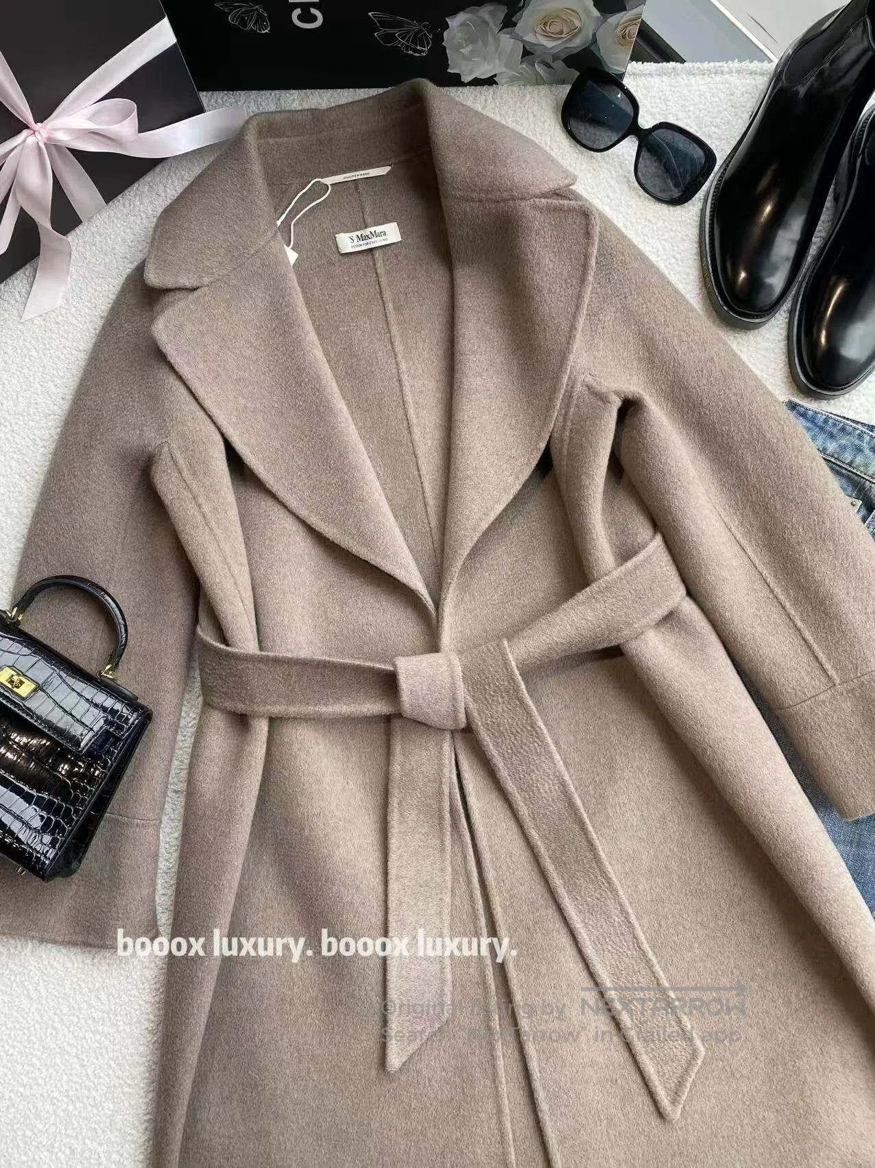 Max Mara Max Mara Oatmeal belted coat| Size XXS / US 00 / IT 34 - 1 Thumbnail