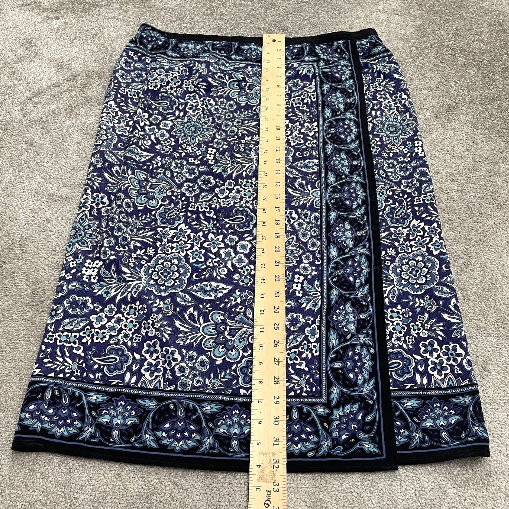 Vintage Sag Harbor Maxi Long Skirt Womens 14 Multi Paisley Floral Casual Summer 38x32 Size 36" / US 14 / IT 50 - 5 Thumbnail