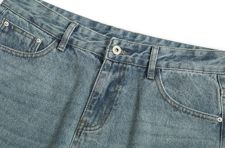 Jean Men's straight-leg washed distressed casual flared jeans Size US 32 / EU 48 - 3 Thumbnail