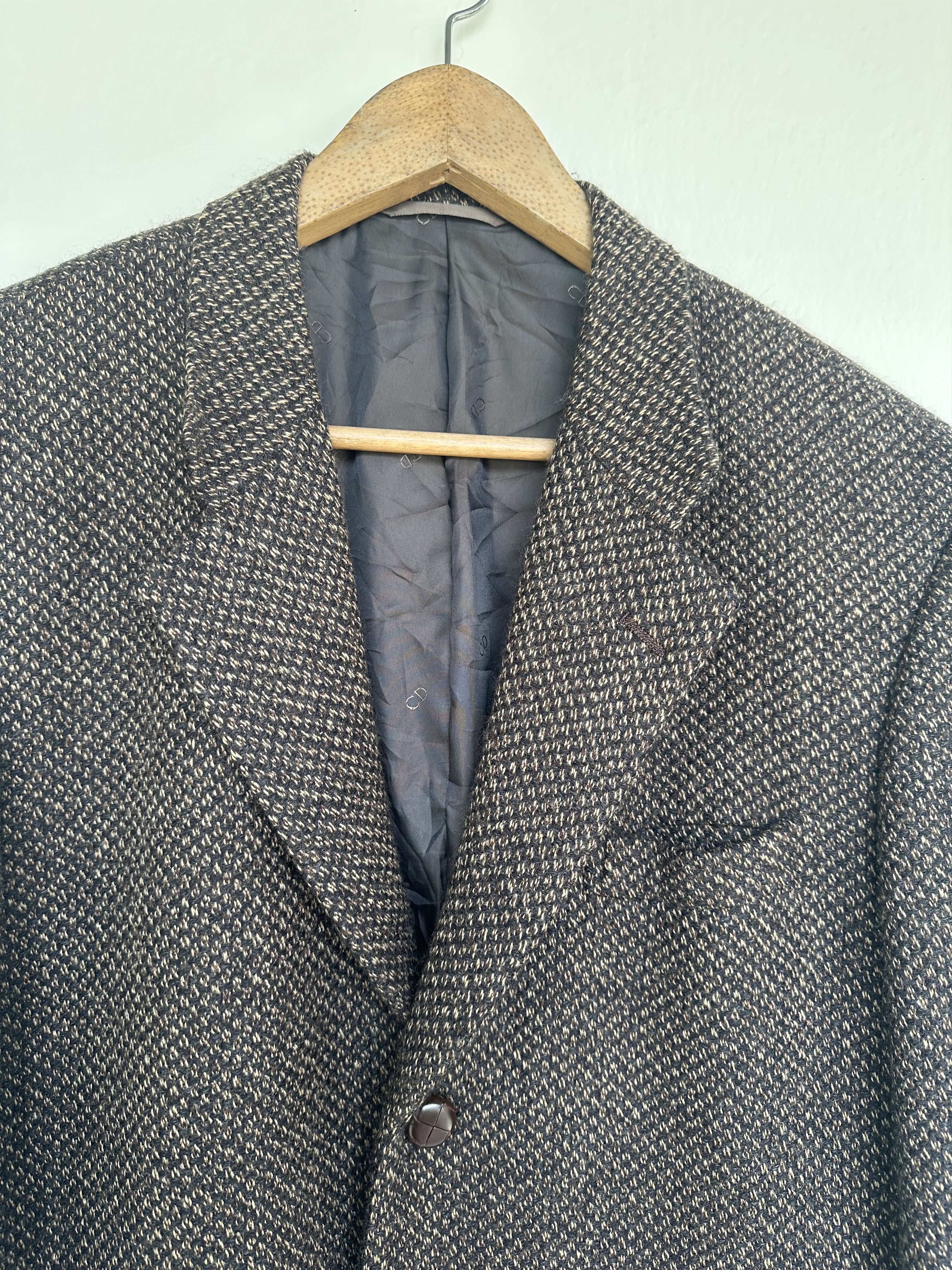 Christian Dior Monsieur Vintage 80s Christian Dior Monsieur Tweed Suit Coat Size 40S - 5 Thumbnail
