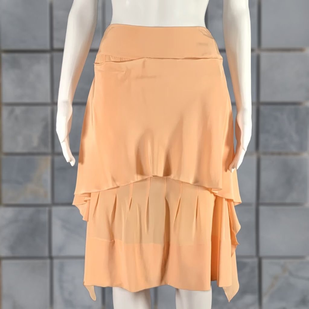 Chanel CHANEL Skirt Orange Sorbet Silk Layered 4 Size 27" / US 4 / IT 40 - 1 Thumbnail