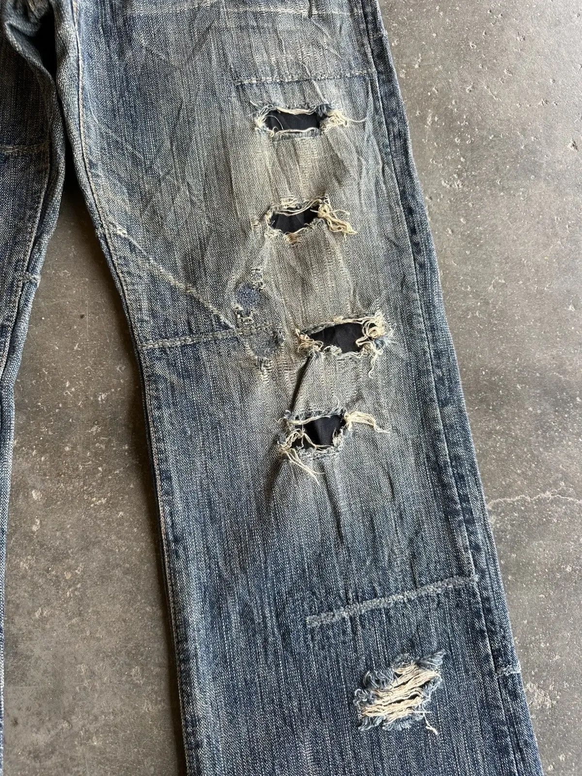 uniform experiment VINTAGE BARTACK JAPAN FLARES JEANS SPIKE/STUDDED DENIM PANTS Size US 29 - 4 Thumbnail