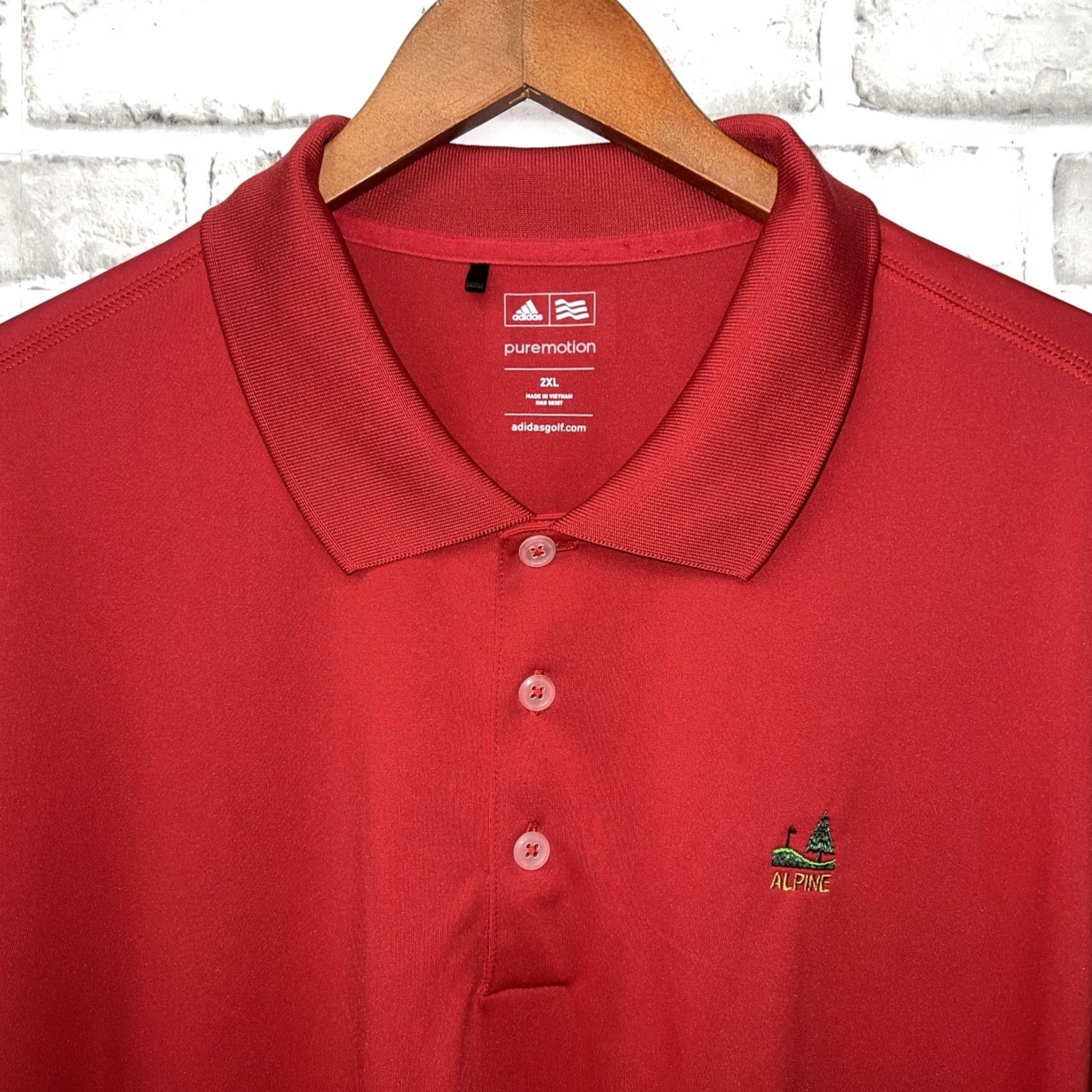 Adidas Adidas Polo Shirt Mens 2XL Red Puremotion Polo Shirt Men 2XL Red Adidas Polo Shirt Mens Size US XXL / EU 58 / 5 - 2 Thumbnail