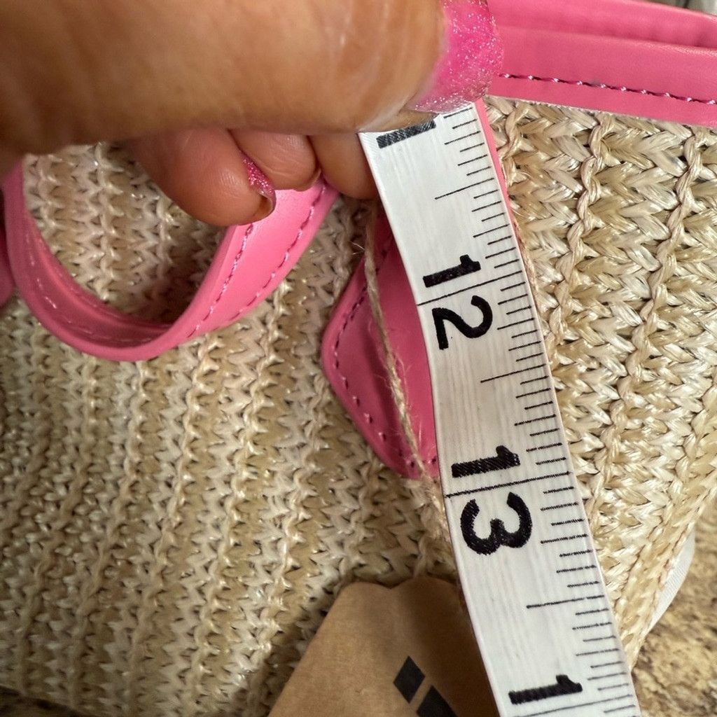 Other Pink and Cream Woven Mini Bag with Textured Design Size ONE SIZE - 3 Thumbnail