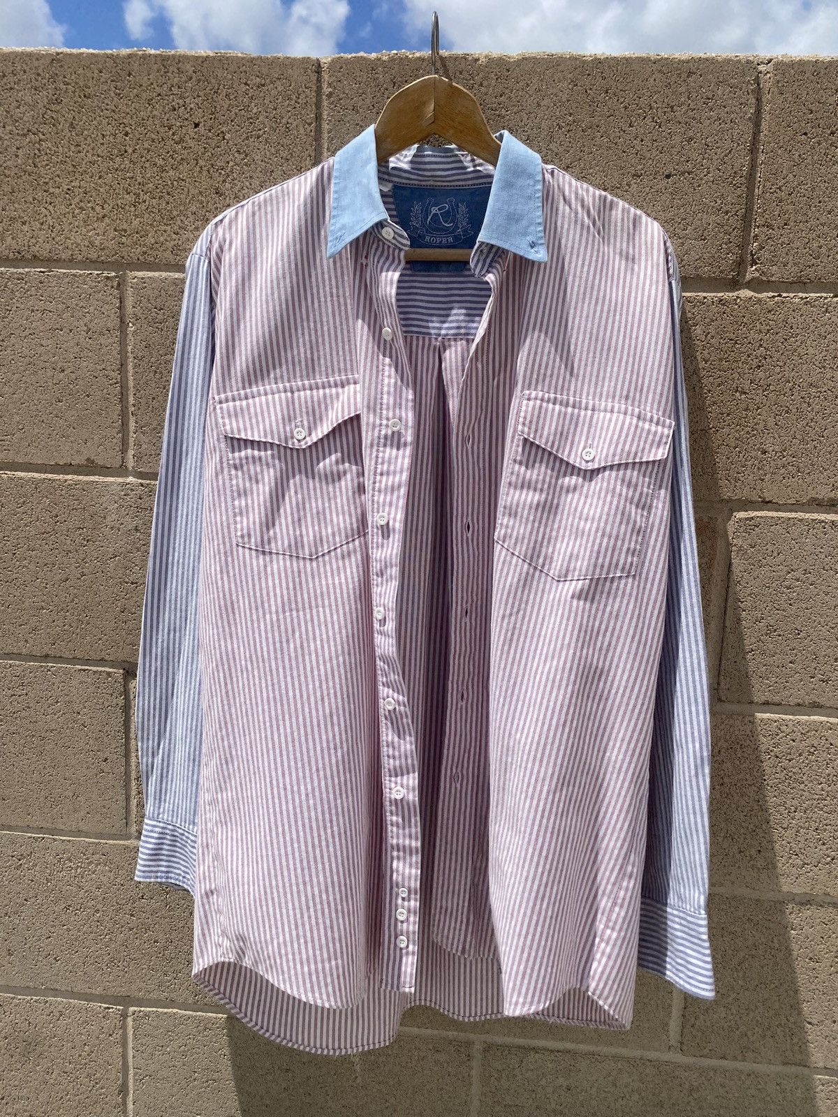 Roper VNTG Roper Multi Color Stripe Western Button Up Size US L / EU 52-54 / 3 - 2 Thumbnail