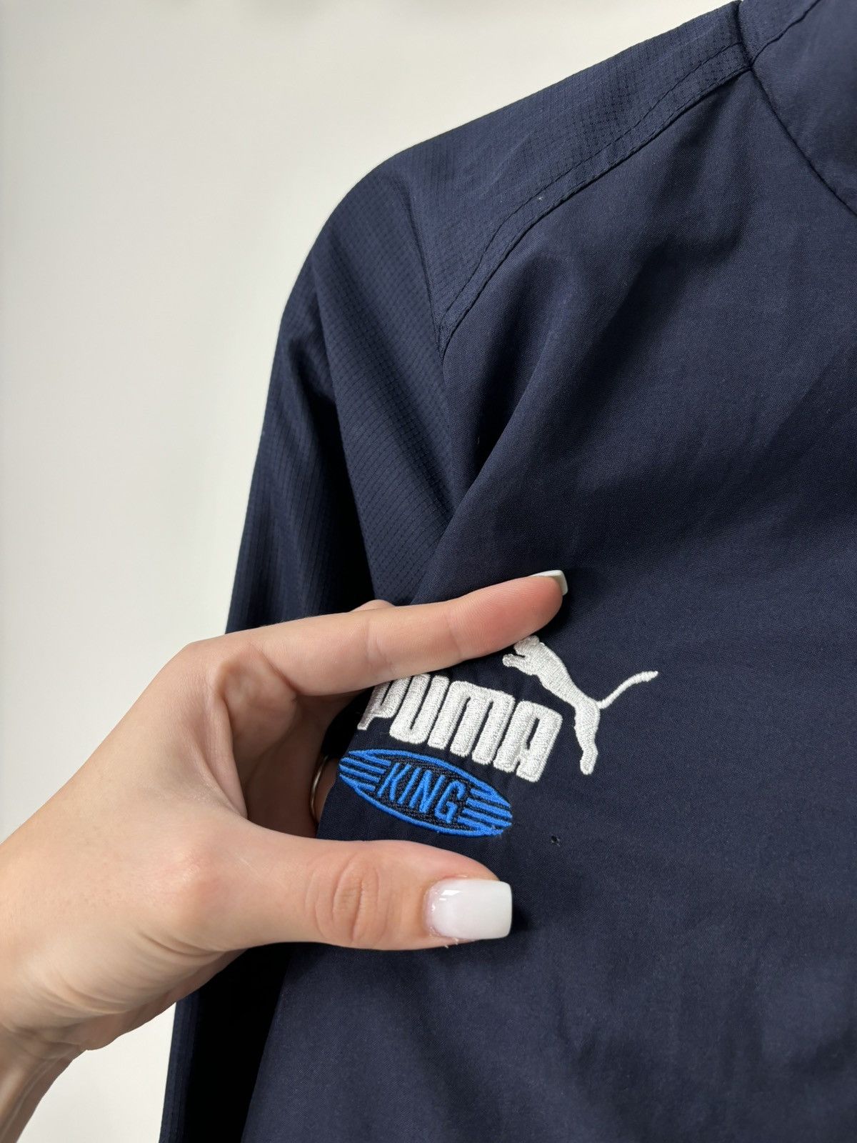 Puma Vintage Puma King IFA Football Rare Navy Nylon Track Jacket Size US XXL / EU 58 / 5 - 7 Thumbnail