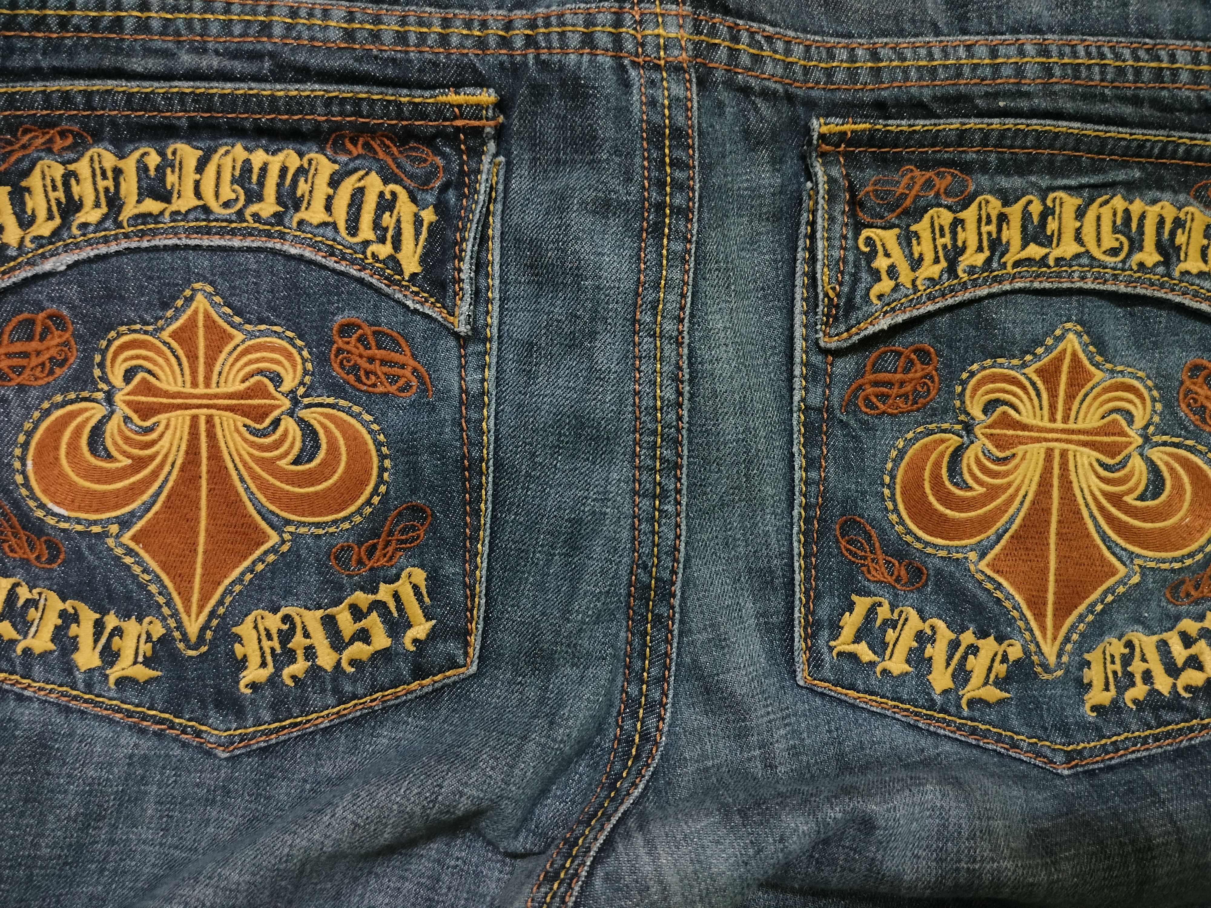 Affliction Y2K Affliction Embroidery Jeans Size US 41 - 3 Thumbnail