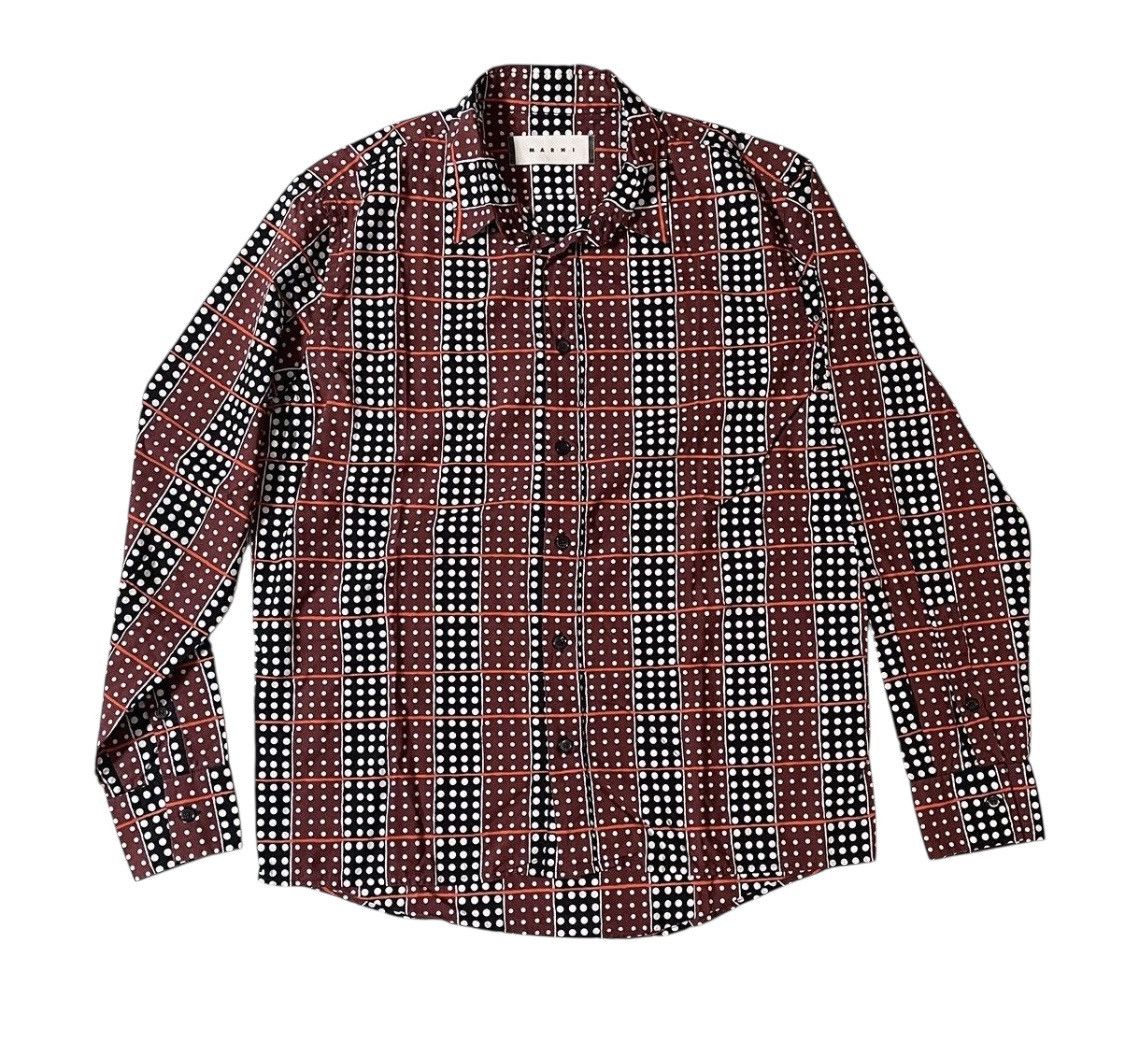 Marni Vintage marni psychedelic polkadot striped button up shirt Size US M / EU 48-50 / 2 - 1 Thumbnail
