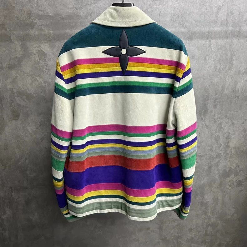 Louis Vuitton louis vuitton's new multi-colored striped print logo jacket Size US L / EU 52-54 / 3 - 2 Thumbnail