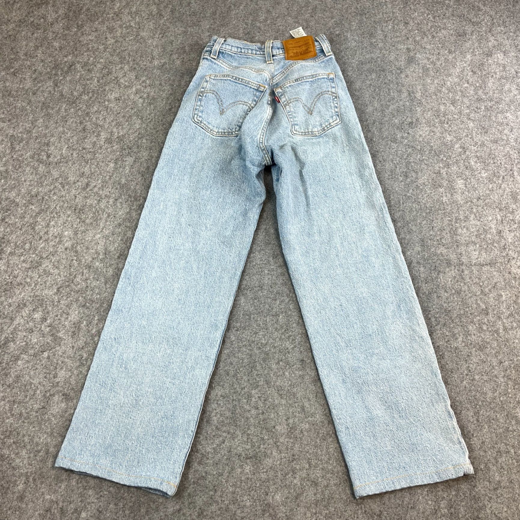 Levi's Levi's Womens Jeans Ribcage Straight 24 25 UK 4 Cropped Light Wash Blue Stretch Jeans Reflecting Vintage? No - Regular Rise High Rise? Size 27" / US 4 / IT 40 - 2 Thumbnail