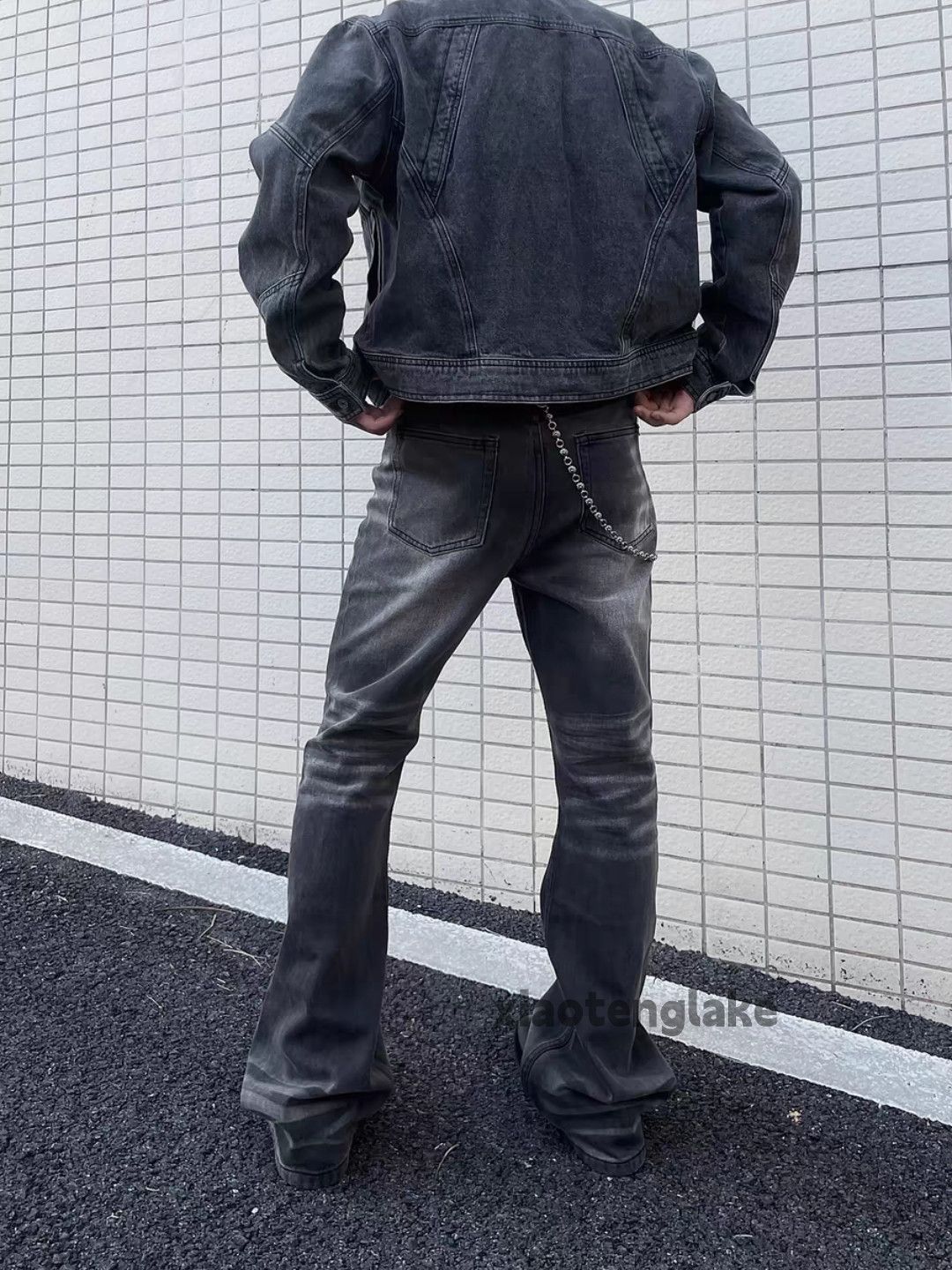Jean × Vintage Washed faded cleanfit yuppie bootcut flared punk jeans Size US 32 / EU 48 - 1 Thumbnail