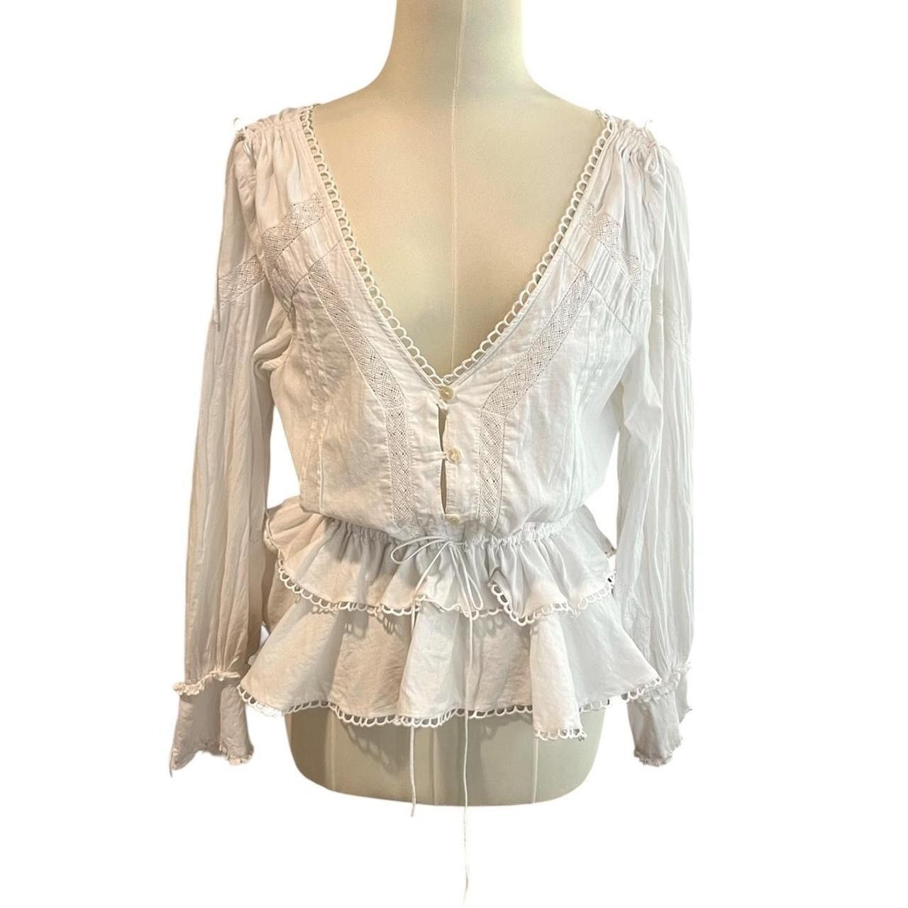 Other Vintage y2k romantic coquette cottage fairy core lace blouse Size M / US 6-8 / IT 42-44 - 1 Thumbnail