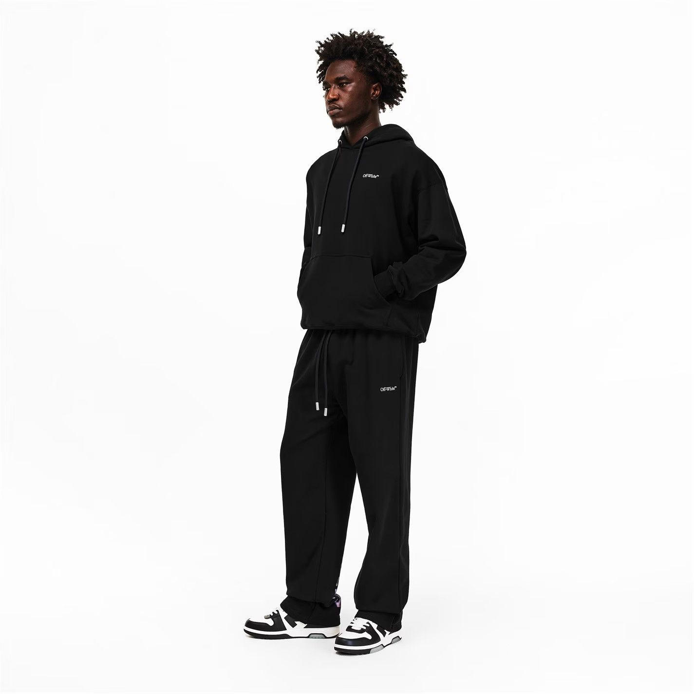 Off-White o1g2r1mq0226 Closed Hem Fleece Sweatpants & Joggers In Black Size US 38 / EU 54 - 5 Thumbnail