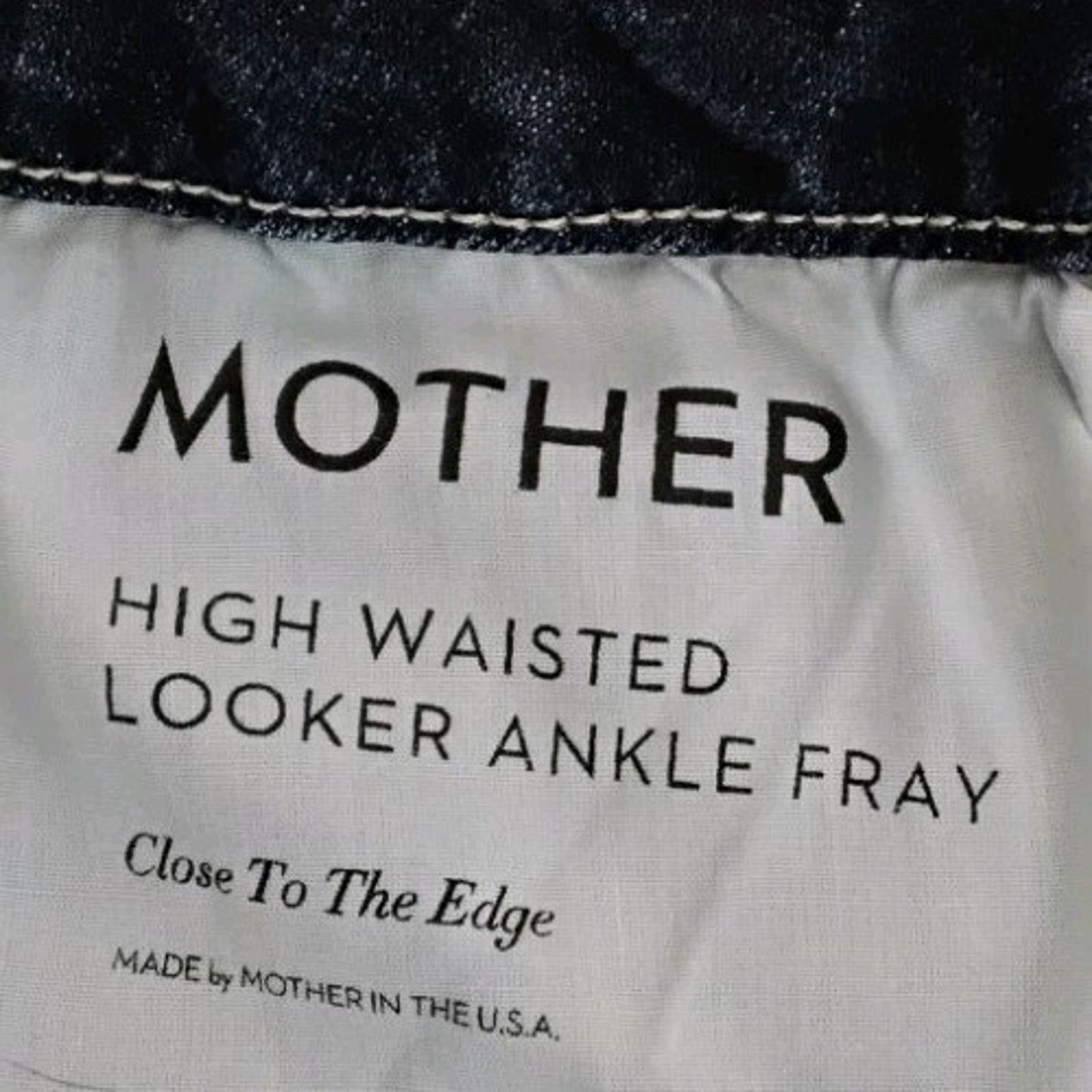 MOTHER Mother High Waist Looker Jean Women's 27" Dark Distressed Size 27" / US 4 / IT 40 - 15 Thumbnail