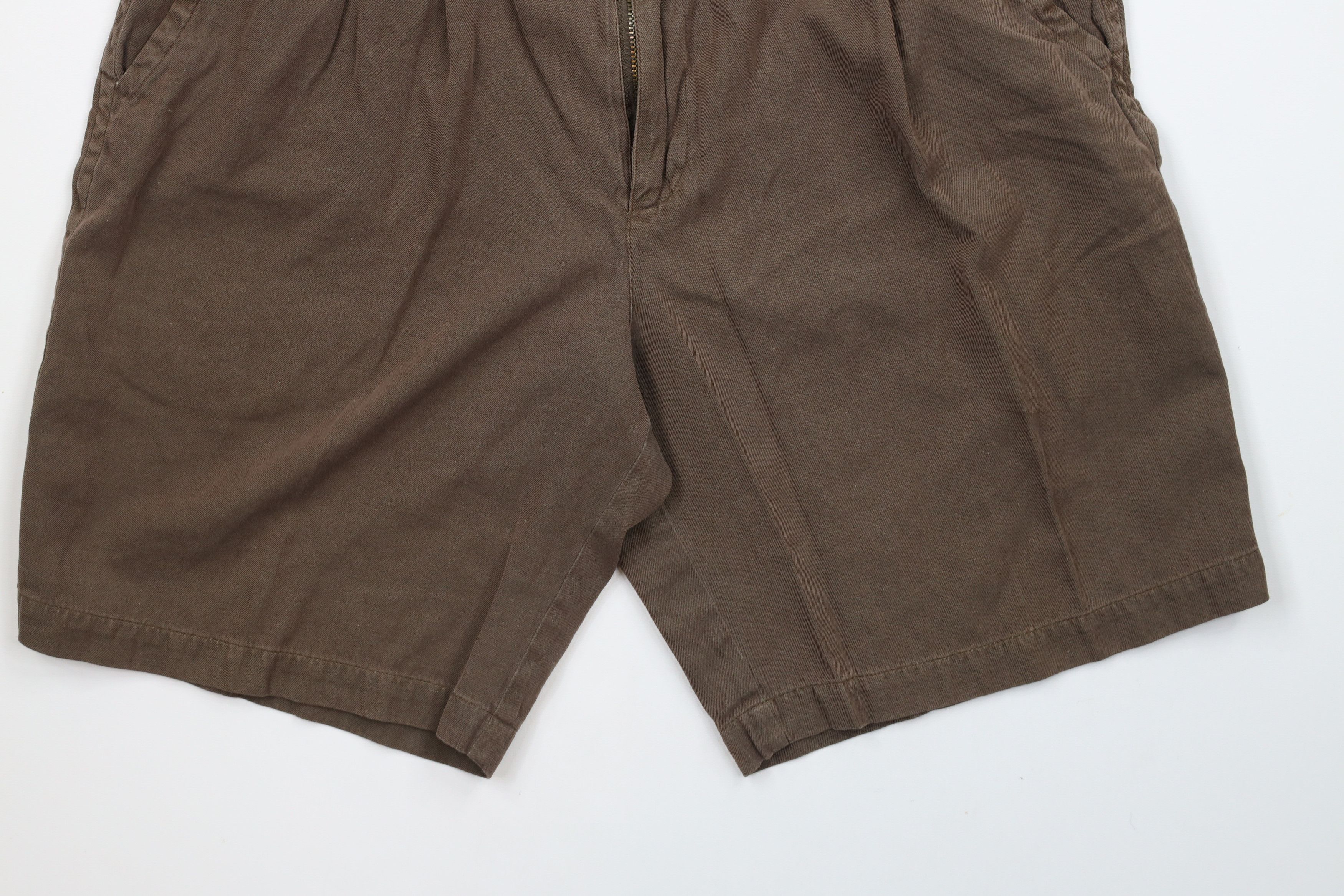 Vintage Vintage 90s Streetwear Above Knee Silk Chino Shorts Brown Size US 30 / EU 46 - 4 Thumbnail