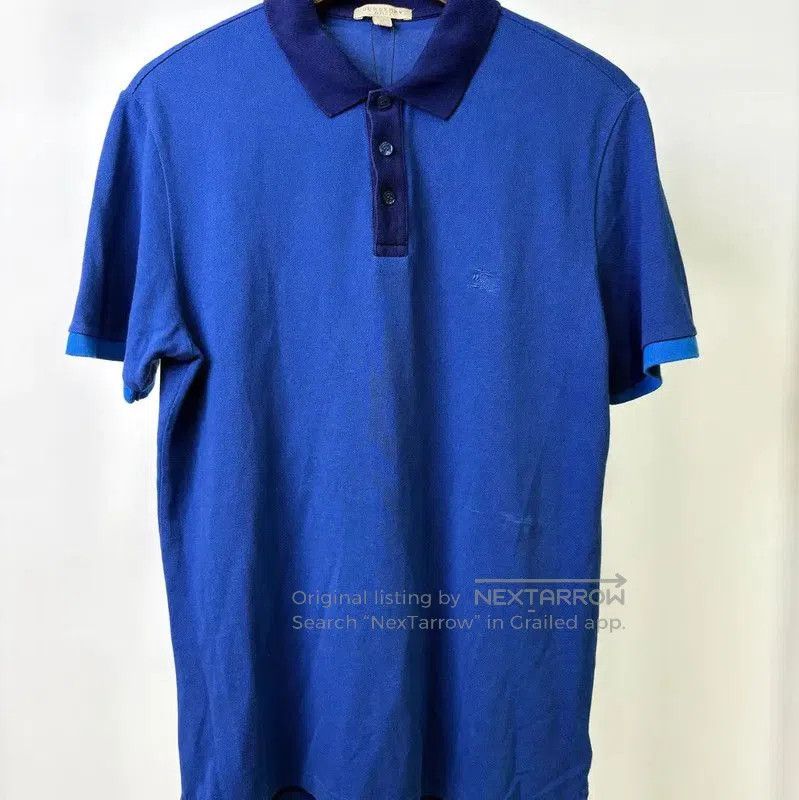 Burberry Burberry Light Blue Men's Polo Shirt. Size US M / EU 48-50 / 2 - 1 Thumbnail