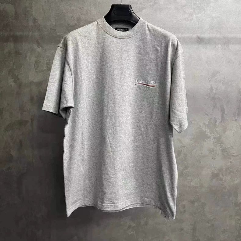 Balenciaga Balenciaga Grey cola embroidered logo crew neck short slee Size US S / EU 44-46 / 1 - 1 Thumbnail