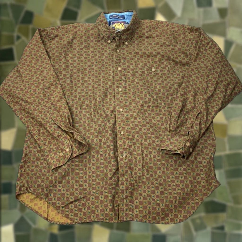 Ralph Lauren VTG Ralph Lauren Chaps Shirt Mens XL Brown Long Sleeve Made In USA 90s Size US XL / EU 56 / 4 - 1 Thumbnail
