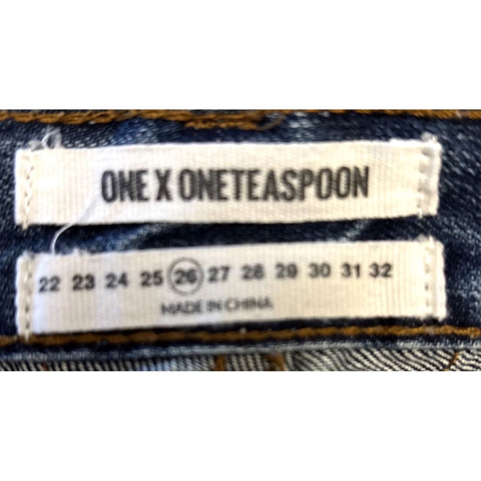Vintage One X One Teaspoon Bandits Relaxed Fit Long Rise Button Fly Cuff Hem Short Sz 26 Size 26" / US 2 / IT 38 - 4 Thumbnail