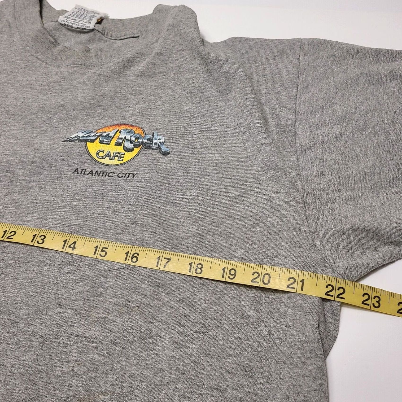 Hard Rock Cafe VINTAGE Hard Rock Cafe T-Shirt XL Gray Atlantic City Y2k Mens Short Sleeve Crew Neck Cotton Polyester Knit Solid Logo Graphic Print Size US XL / EU 56 / 4 - 6 Thumbnail