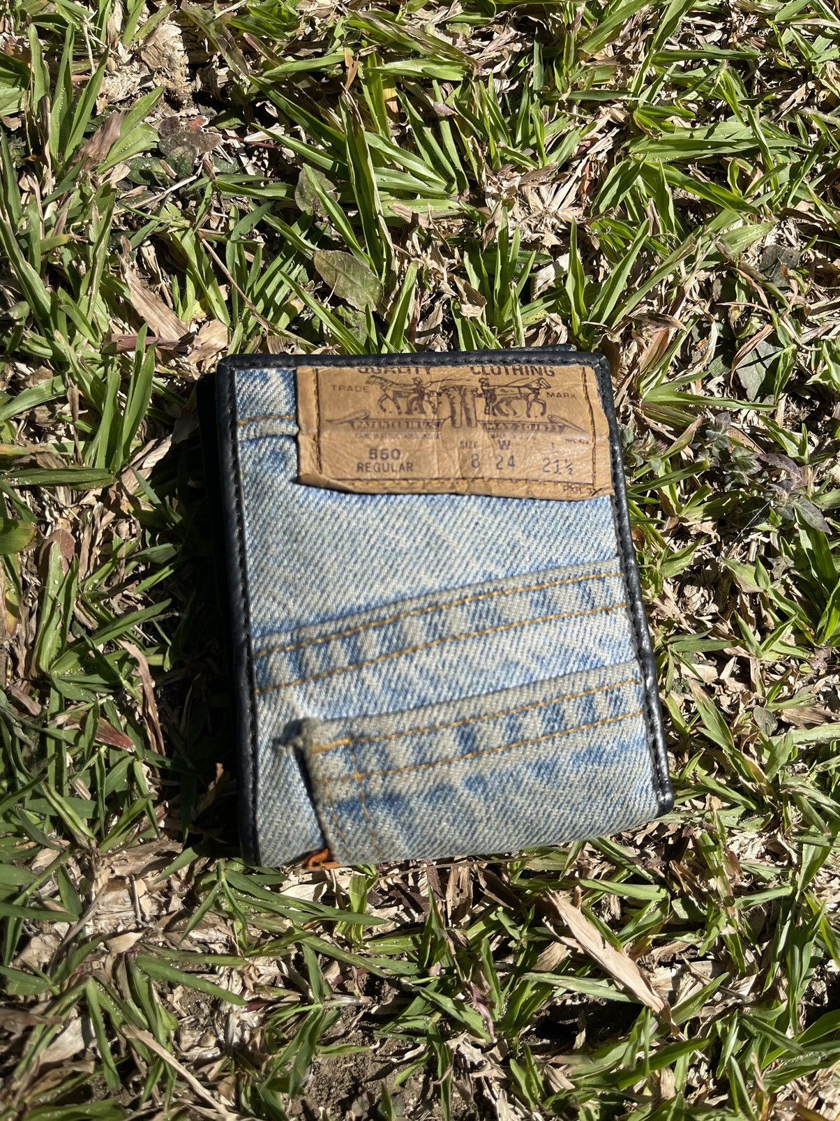 Levi's × Vintage rare vintage 1970’s levi’s denim wallet orange tab Size ONE SIZE - 3 Thumbnail