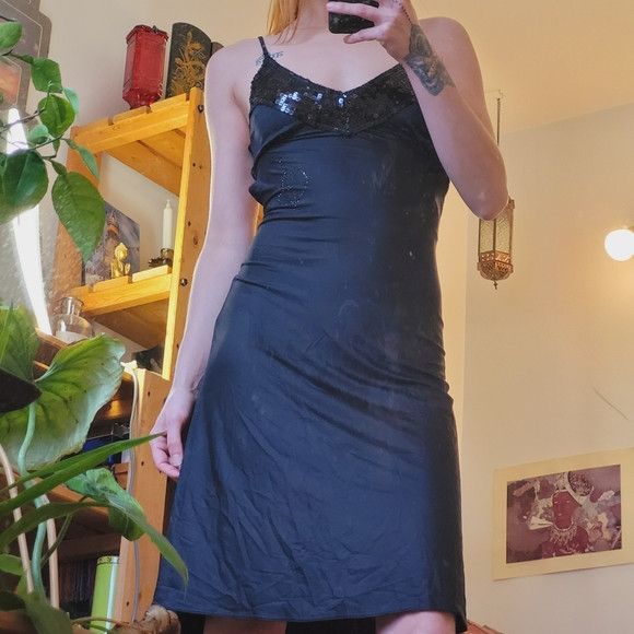 Other Baby Phat Y2k Black Sequins Midi Dress Open Back - Xs Size XS / US 0-2 / IT 36-38 - 3 Thumbnail