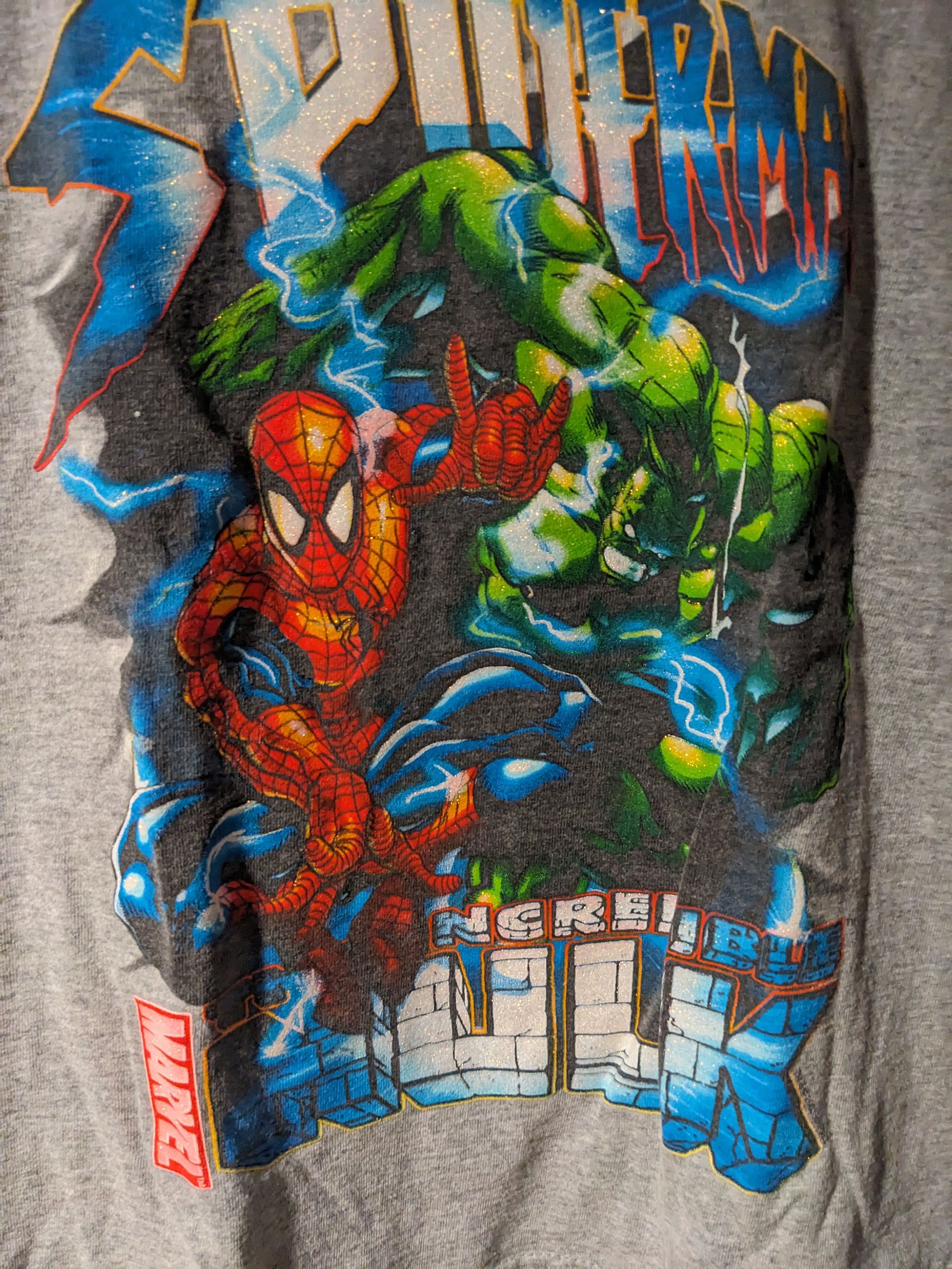 Mad Engine × Marvel Comics × Vintage Vintage 2003 Spider-Man Hulk Marvel Youth Long-Sleeve Size US S / EU 44-46 / 1 - 2 Thumbnail