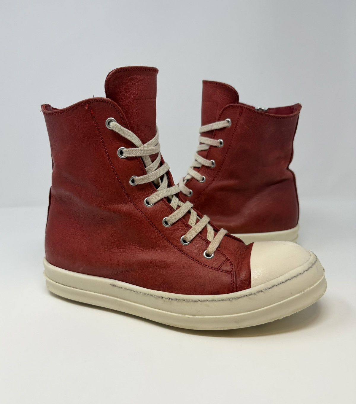 Rick Owens Rick Owens Ramones High Cardinal Red Size US 8 / EU 41 - 1 Thumbnail