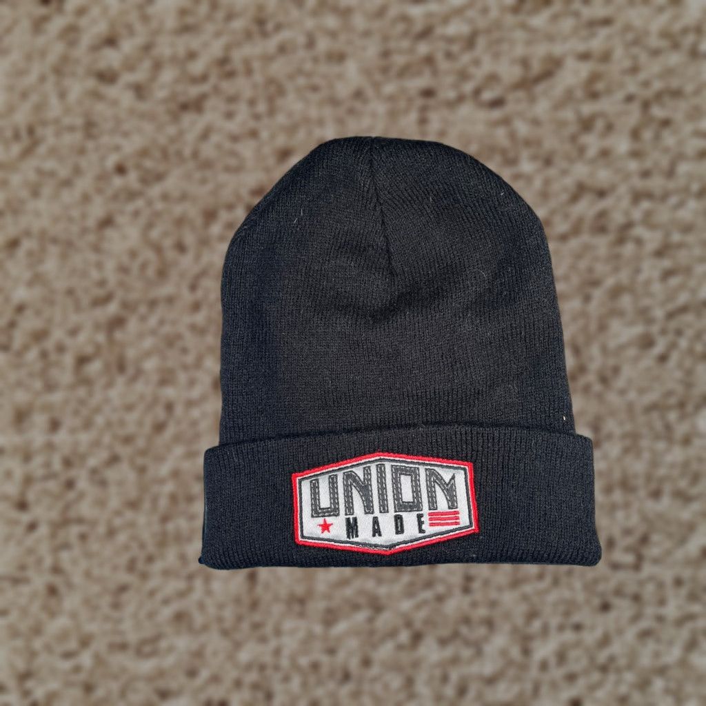 Vintage VINTAGE? No, Actually: Union Made Beanie Toque Adult One Size Black Knit 100% Acrylic Made USA Size ONE SIZE - 1 Thumbnail