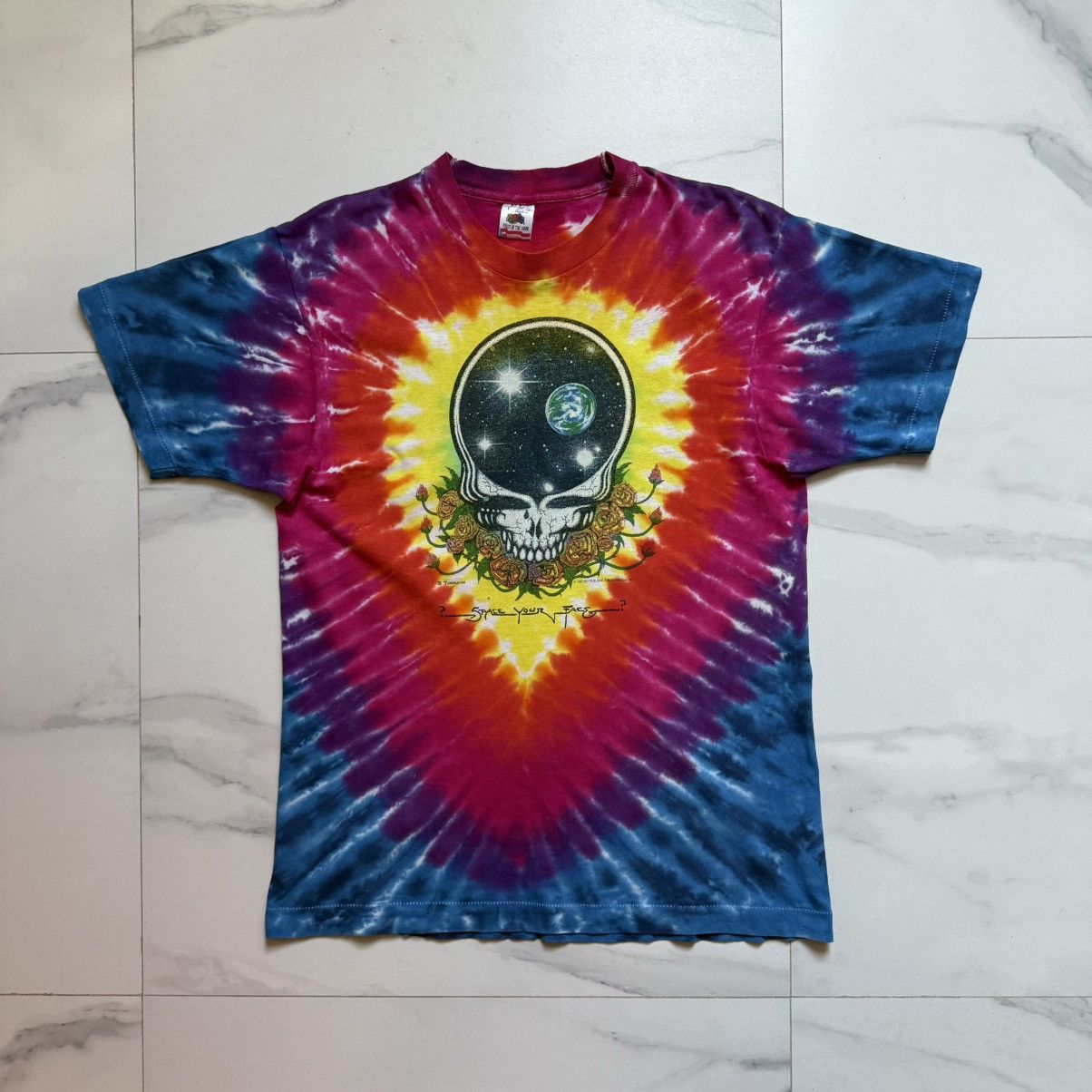 Fruit Of The Loom Vintage Grateful Dead Space Your Face T-Shirt Size US L / EU 52-54 / 3 - 2 Thumbnail