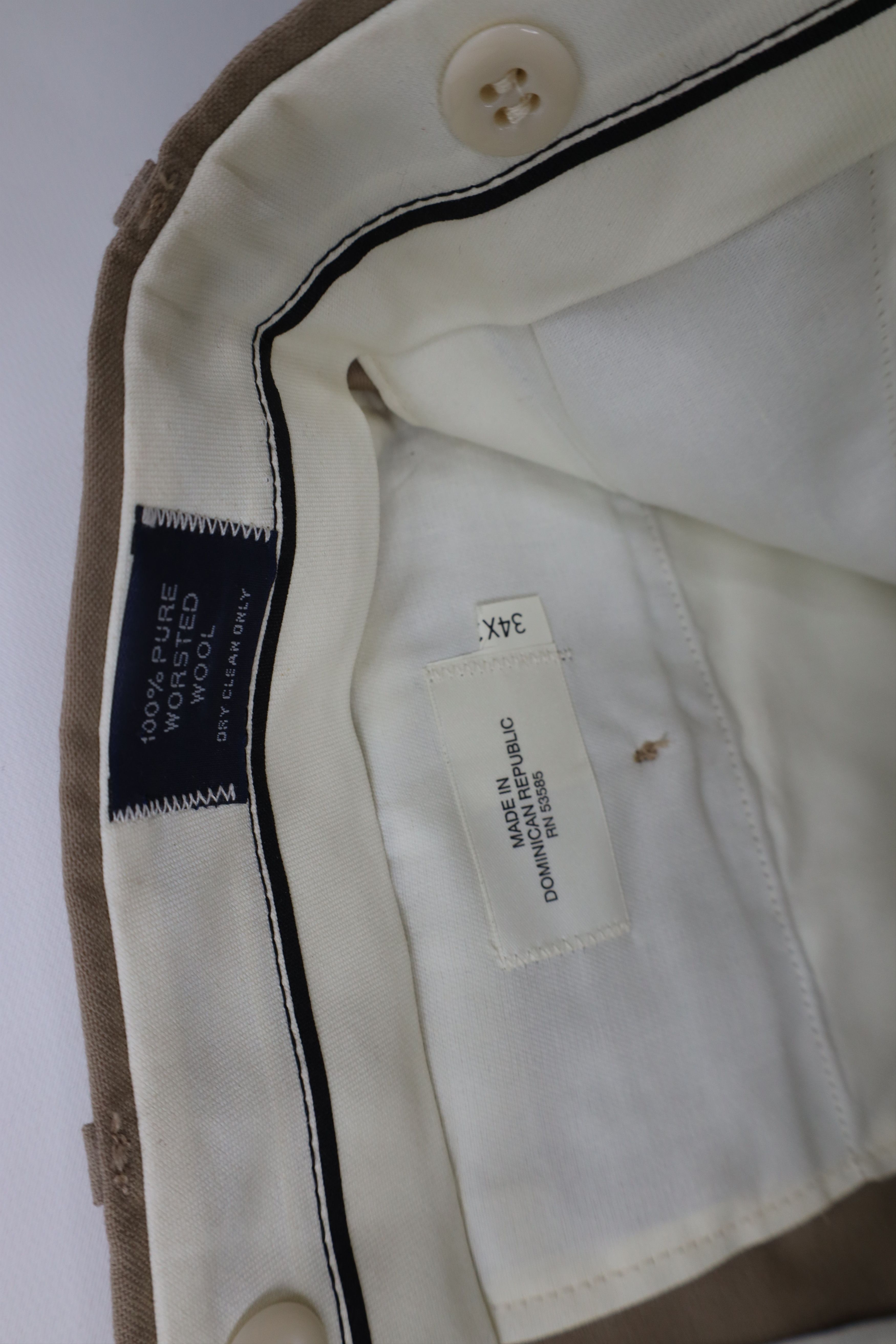 Vintage Vintage 90s Streetwear Wool Pleated Wide Leg Chino Pants Size US 34 / EU 50 - 8 Thumbnail