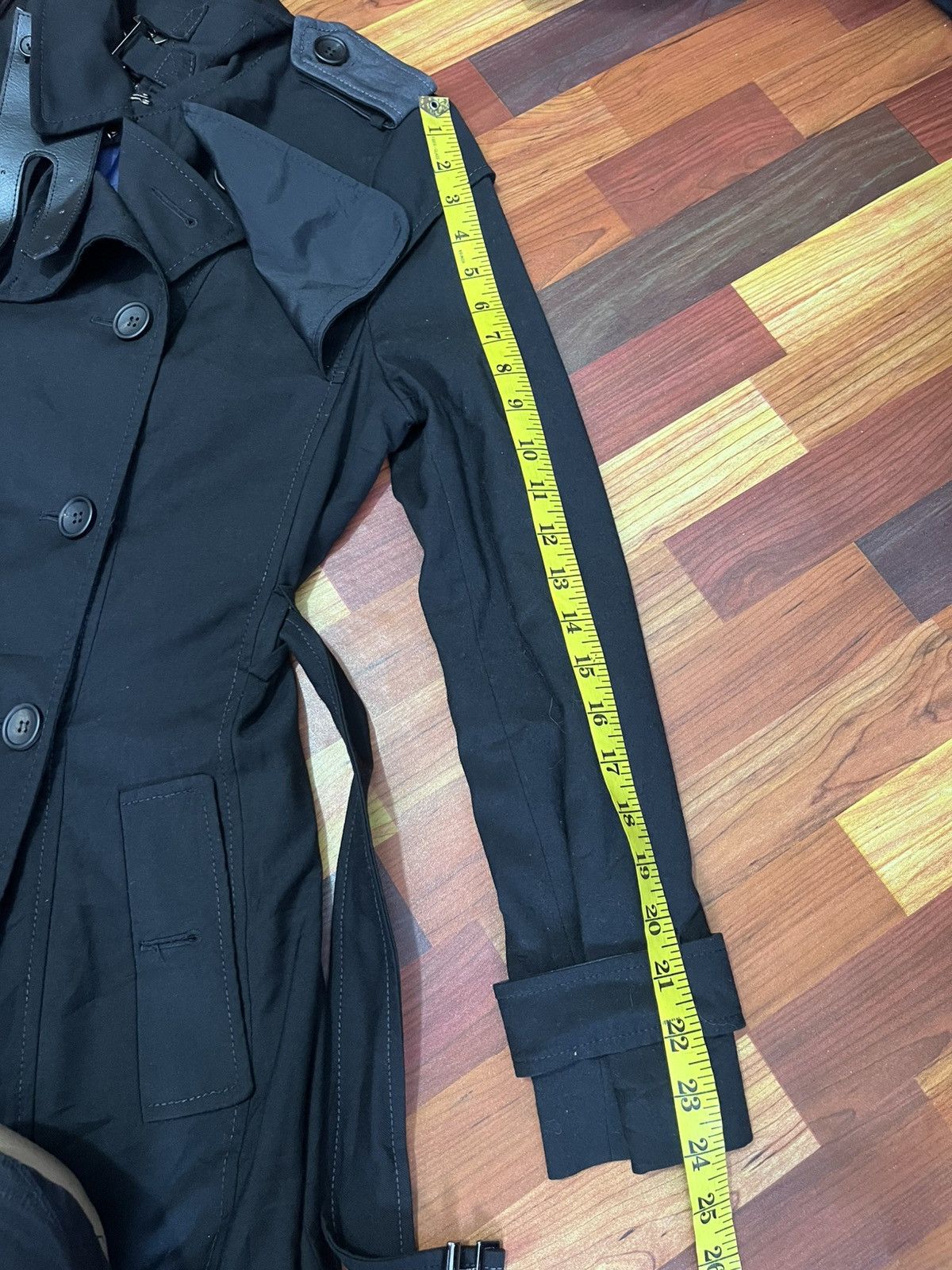 Japanese Brand Celina Firenze Black Double Breasted Trench Coat Size XS / US 0-2 / IT 36-38 - 18 Thumbnail