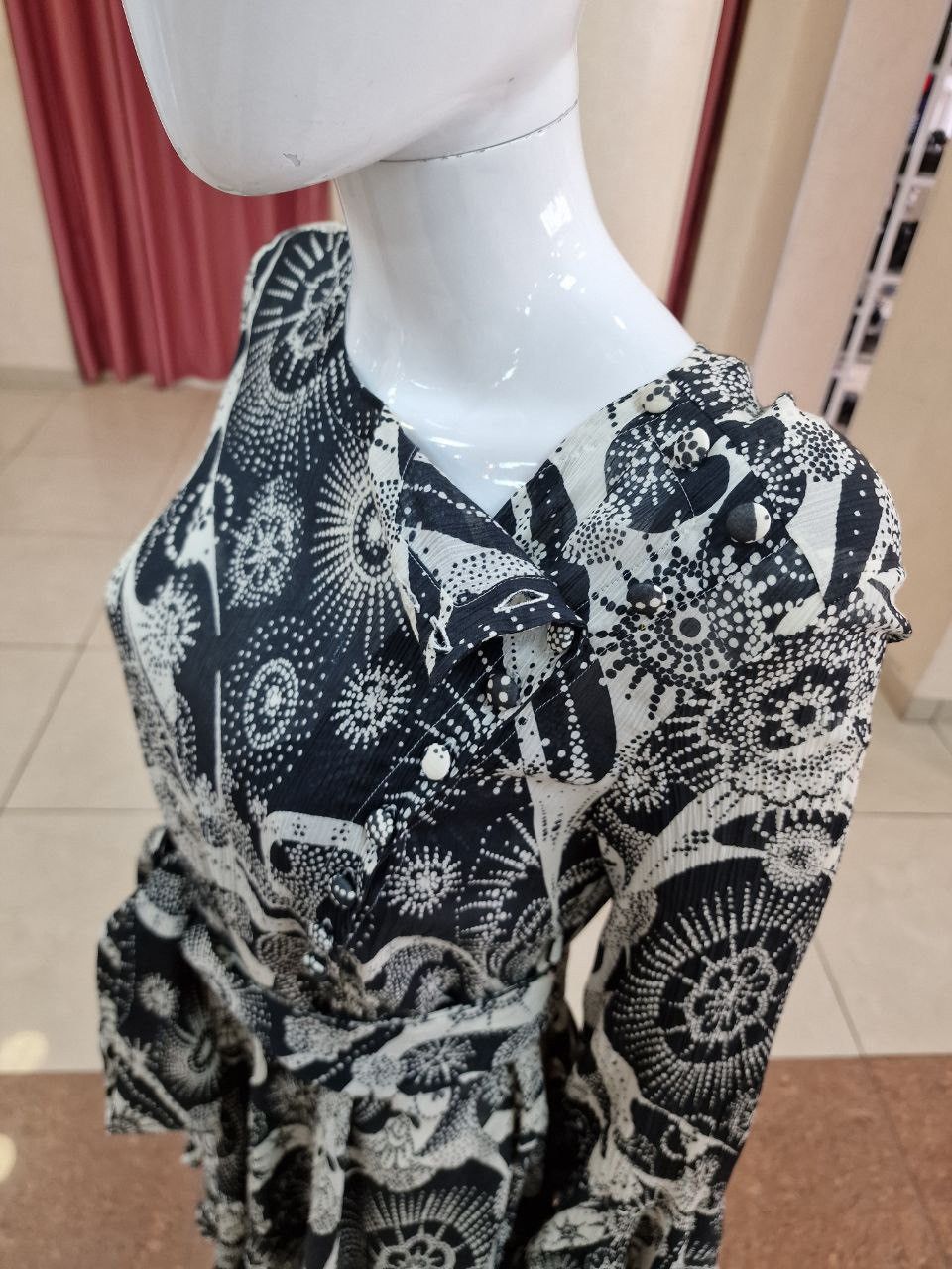 Chloe CHLOE MINI FLORAL 2018 Dress in Cotton & Silk, black & white Size S / US 4 / IT 40 - 4 Thumbnail