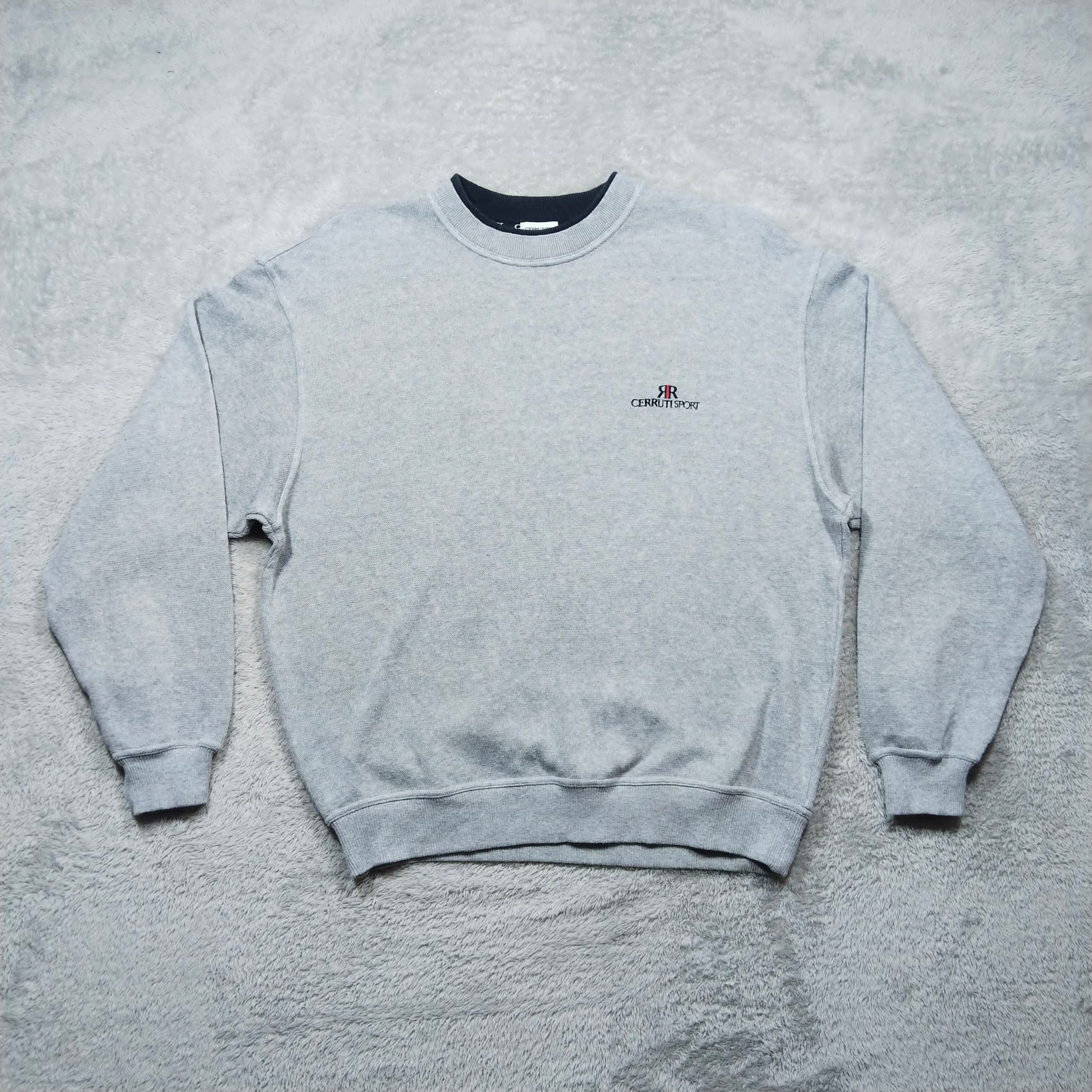VINTAGE CERRUTI SPORT HEATHER GRAY PULLOVER SWEATSHIRT
