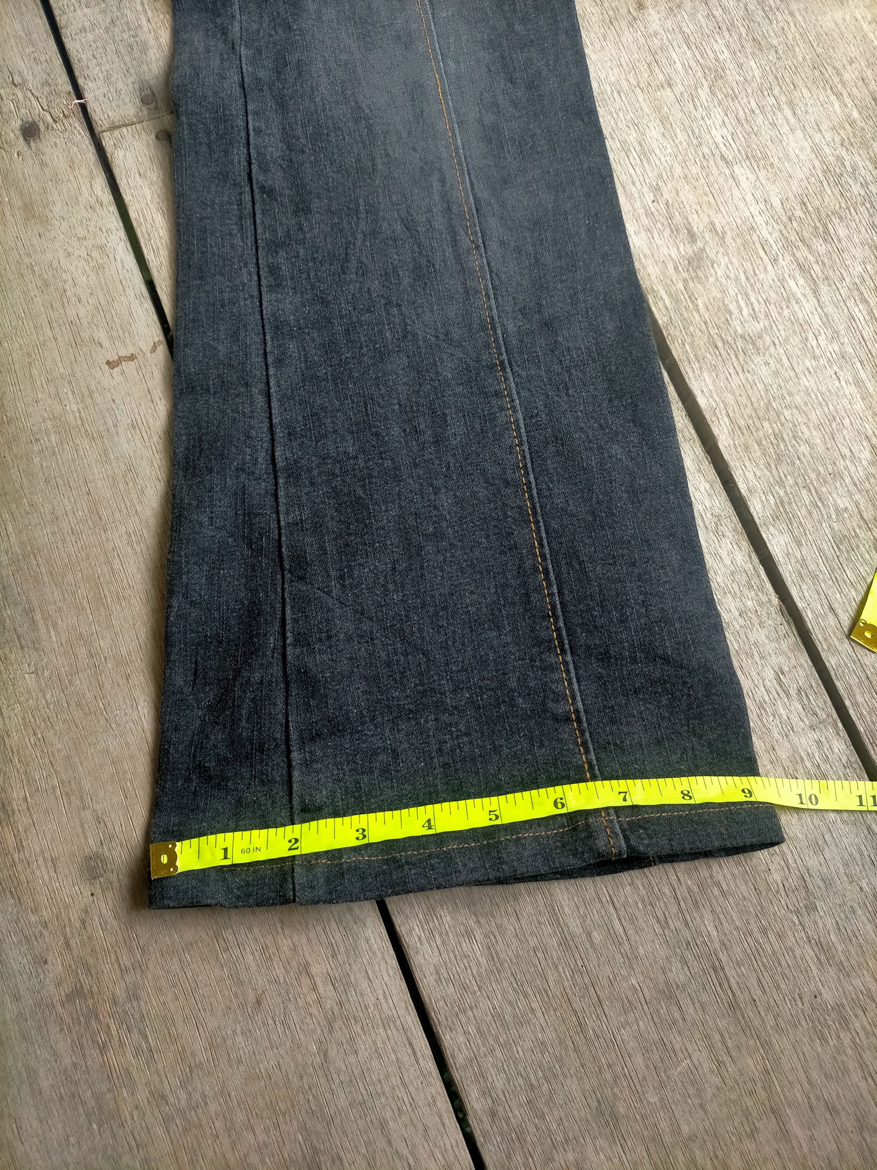 If Six Was Nine × Tornado Mart 🔥 Mudwash 🔥 Flare Stretch Double Leg Jeans Size US 28 / EU 44 - 8 Thumbnail