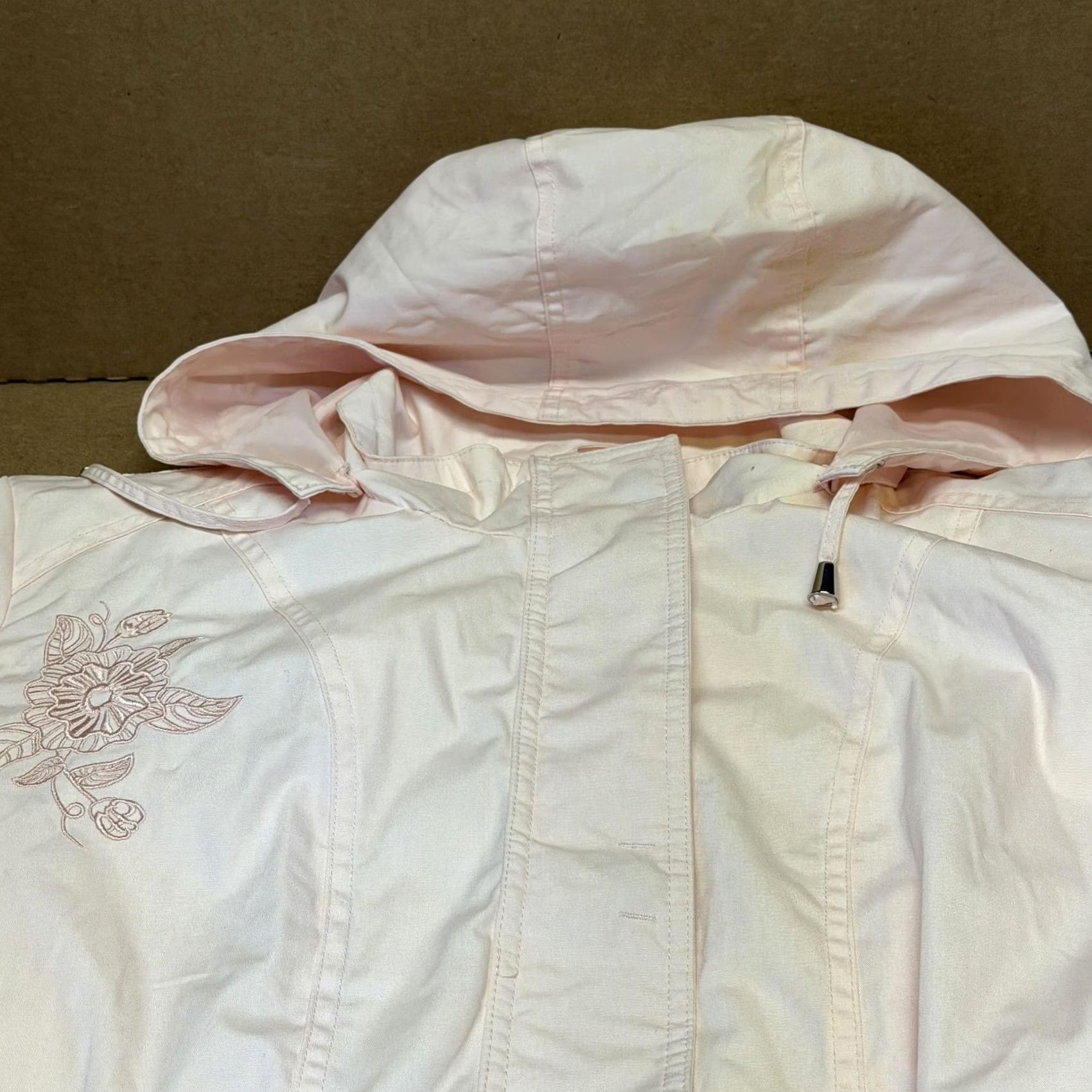 Mackintosh Mackintosh New England Jacket Womens XL Pink Floral Embroidered Hooded Anorak Size XL / US 12-14 / IT 48-50 - 5 Thumbnail