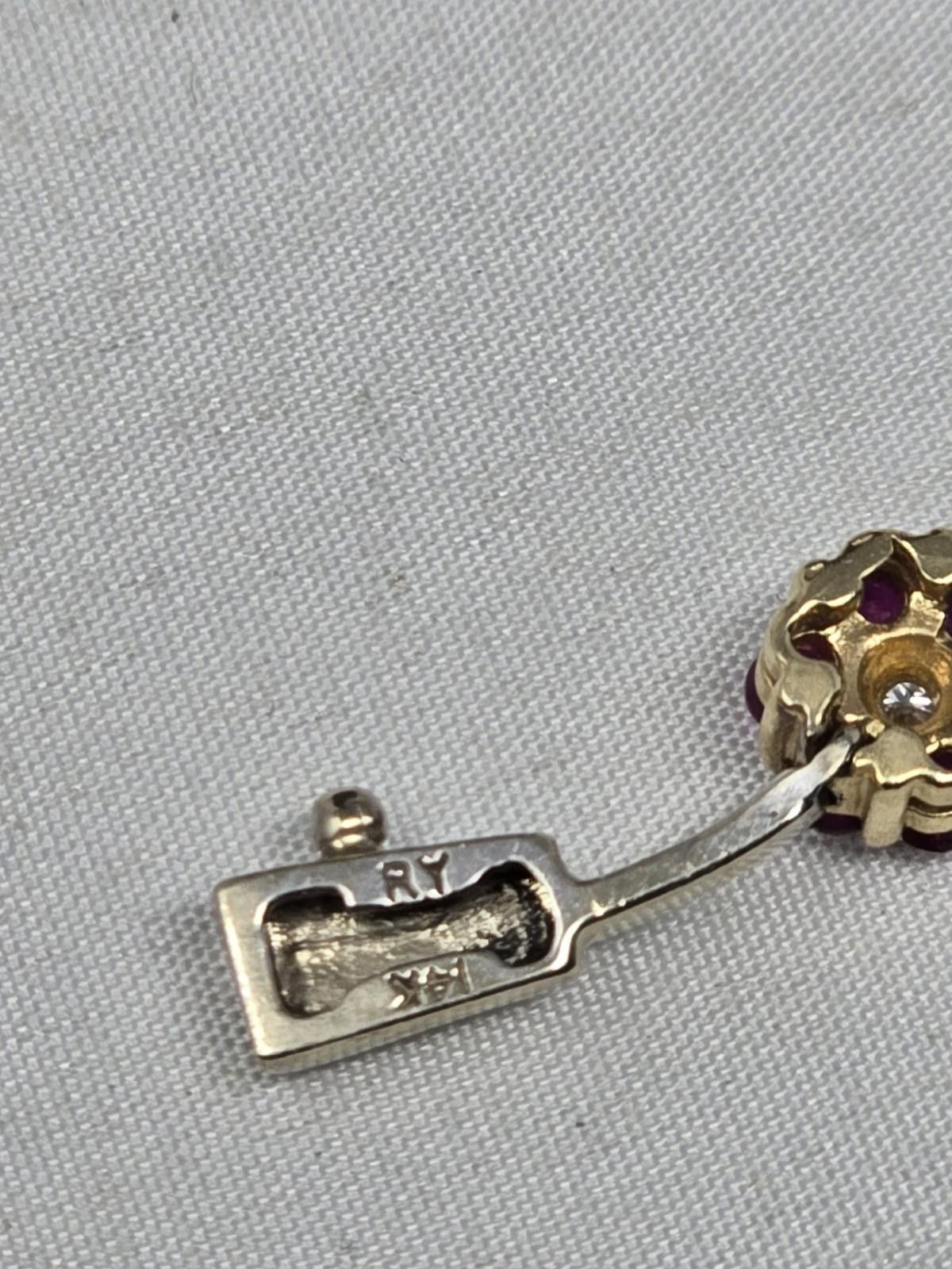 Other Ryan Gems 14K Gold 1.77 ctw Ruby Diamond Flower Bracelet Size ONE SIZE - 7 Thumbnail
