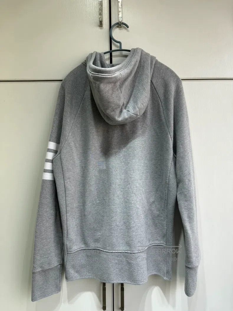 Thom Browne Thom Browne Gray Four Stripe Zip-Up Jacket Size US XL / EU 56 / 4 - 2 Thumbnail